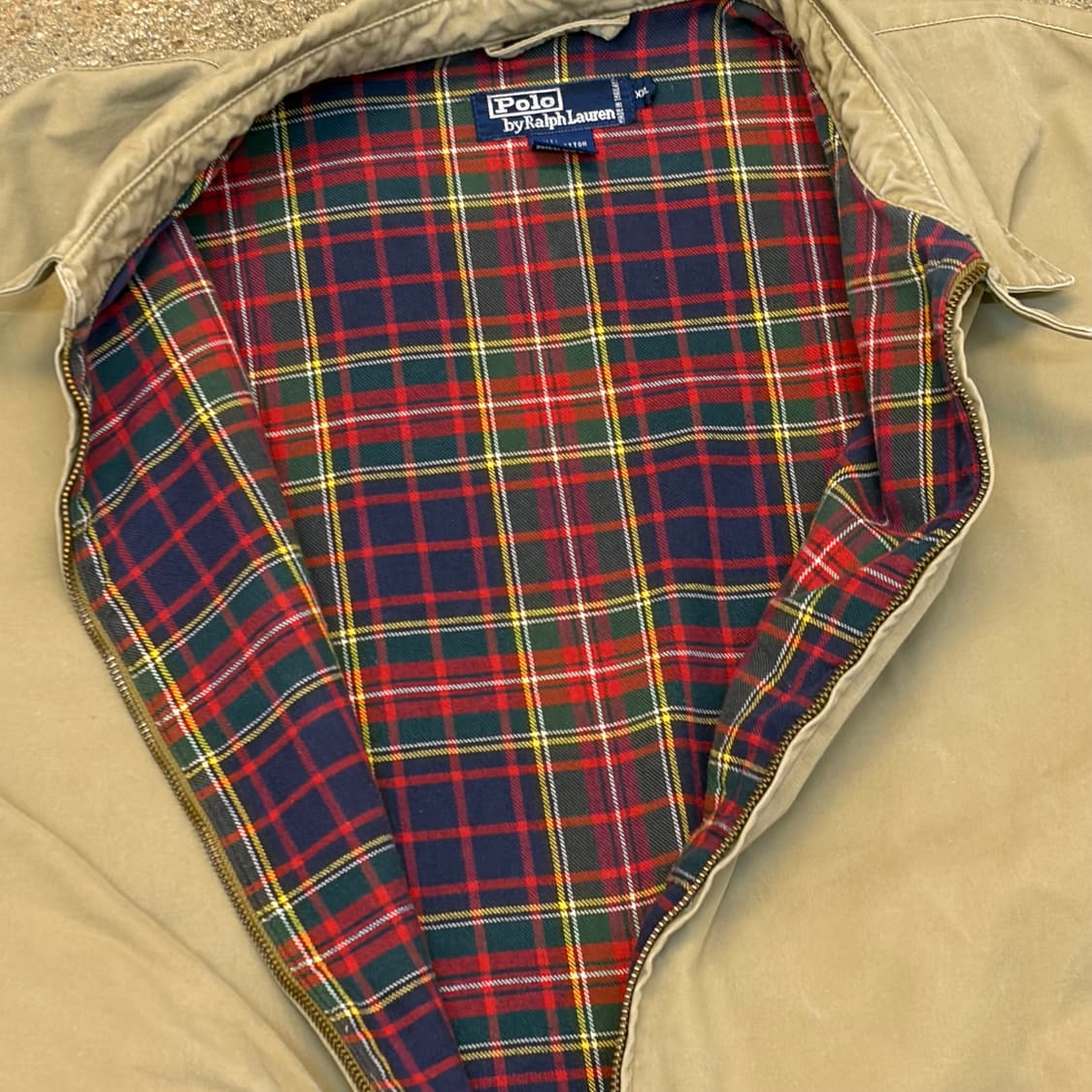90s USA 빈티지 폴로랄프로렌 안감체크 스윙자켓 스윙탑 헤링본자켓 상품이미지5