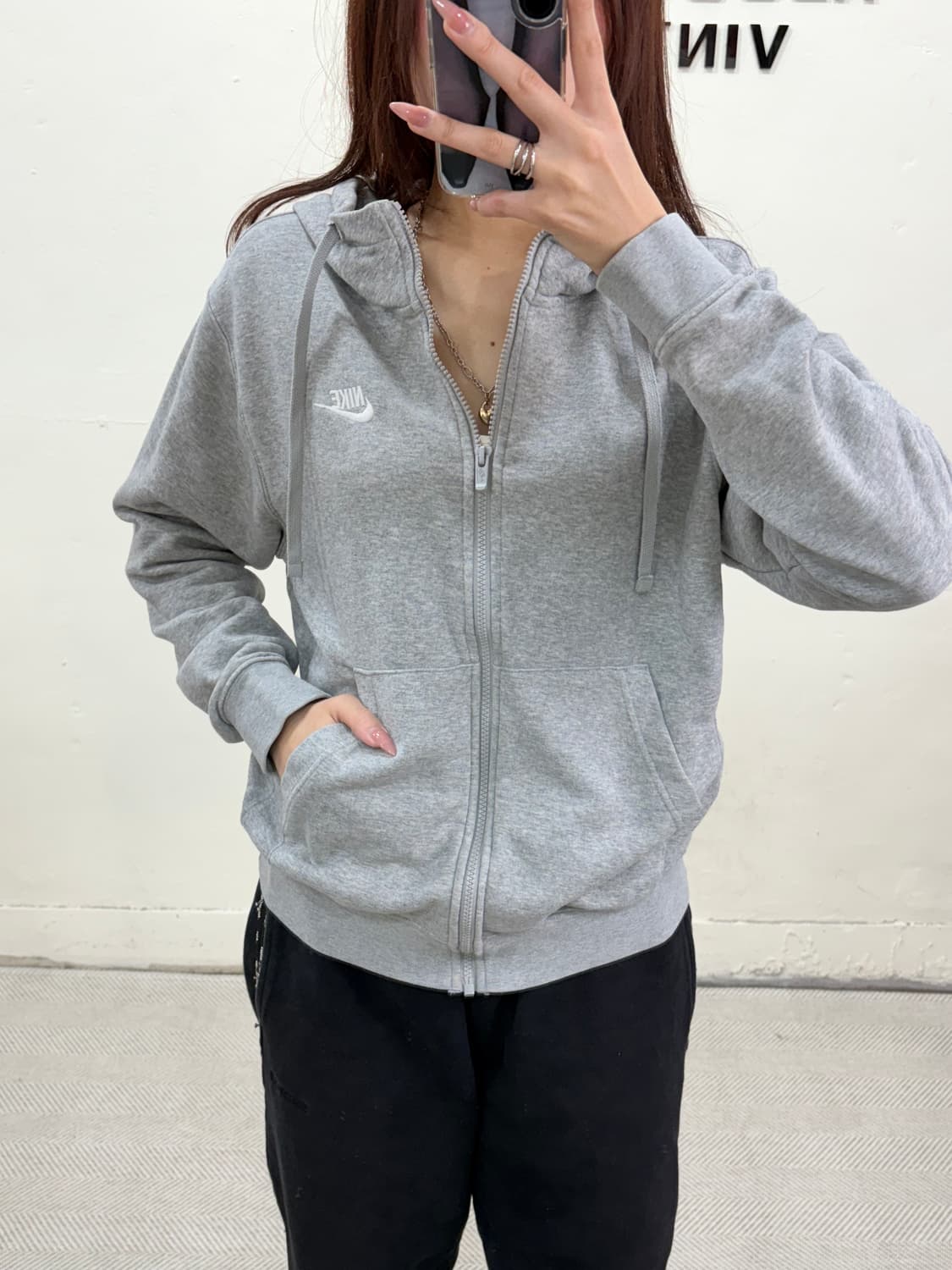  나이키 후드집업 그레이 상품이미지2