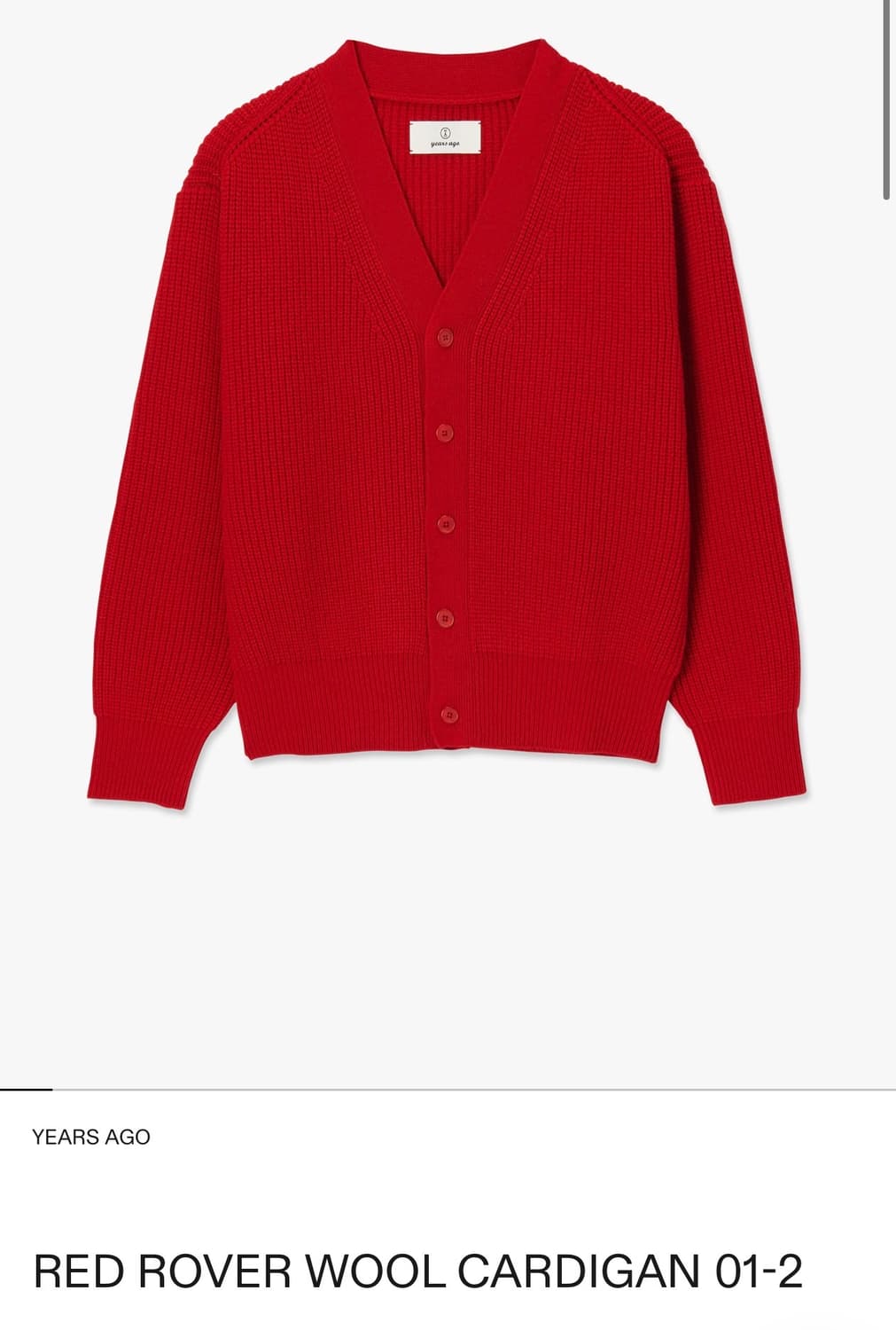(XL) 이얼즈어고 로버 울 가디건 레드(두꺼운 버전) 상품이미지1