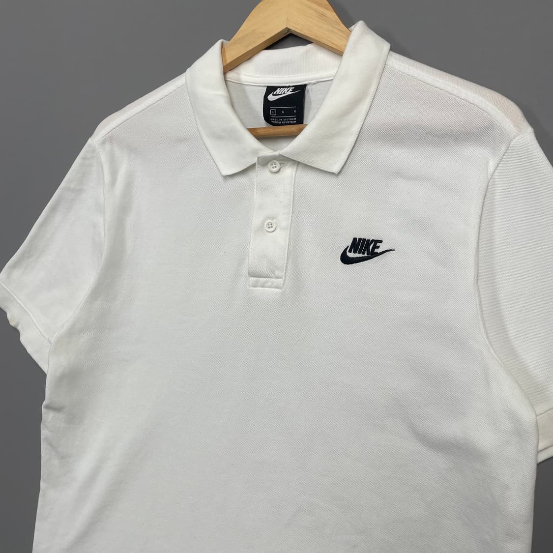 나이키 로고 반팔 카라티 화이트 L [052704] 상품이미지3