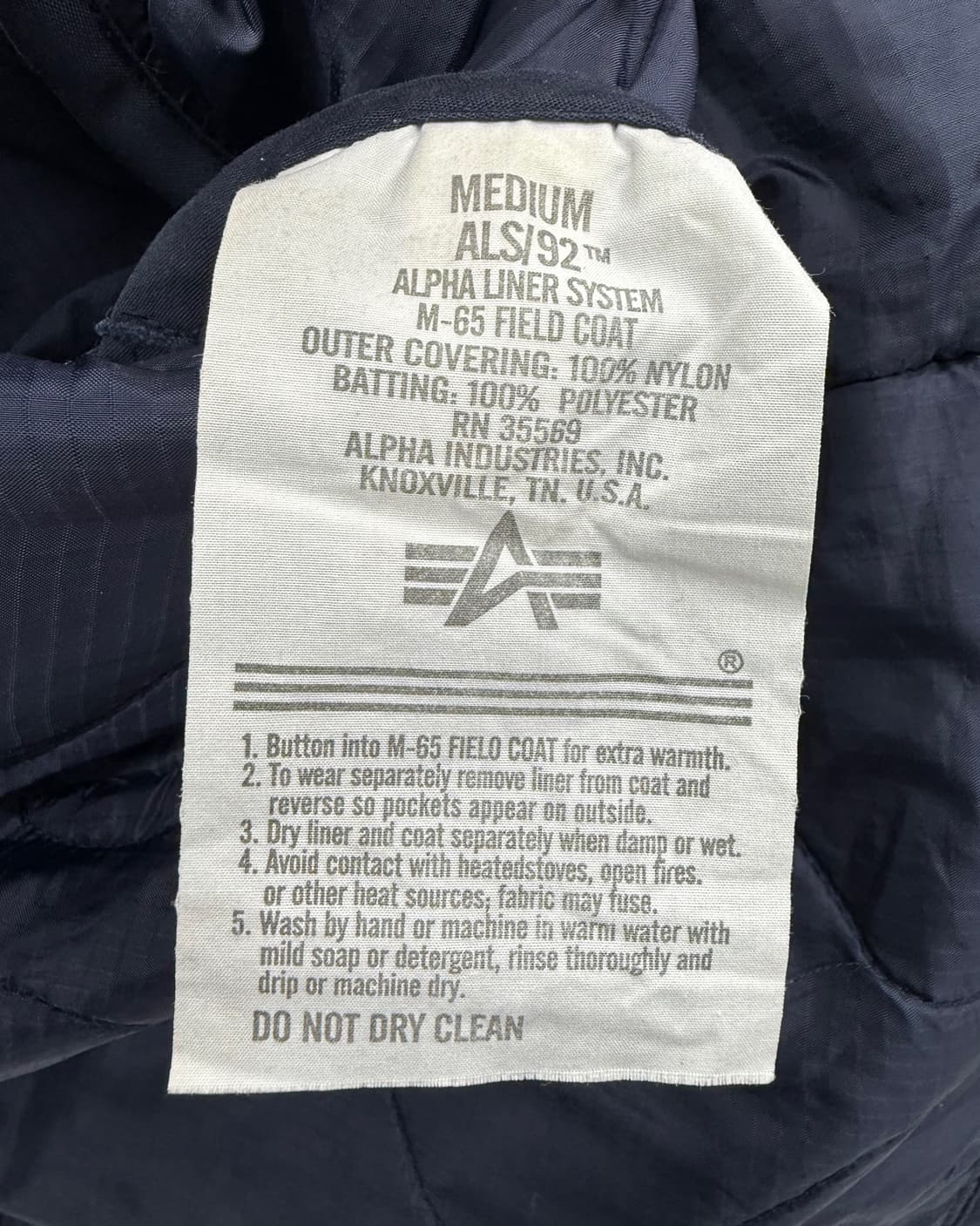 알파인더스트리 00s 퀼티드 라이너 자켓 경량 패딩 점퍼 네이비 상품이미지4