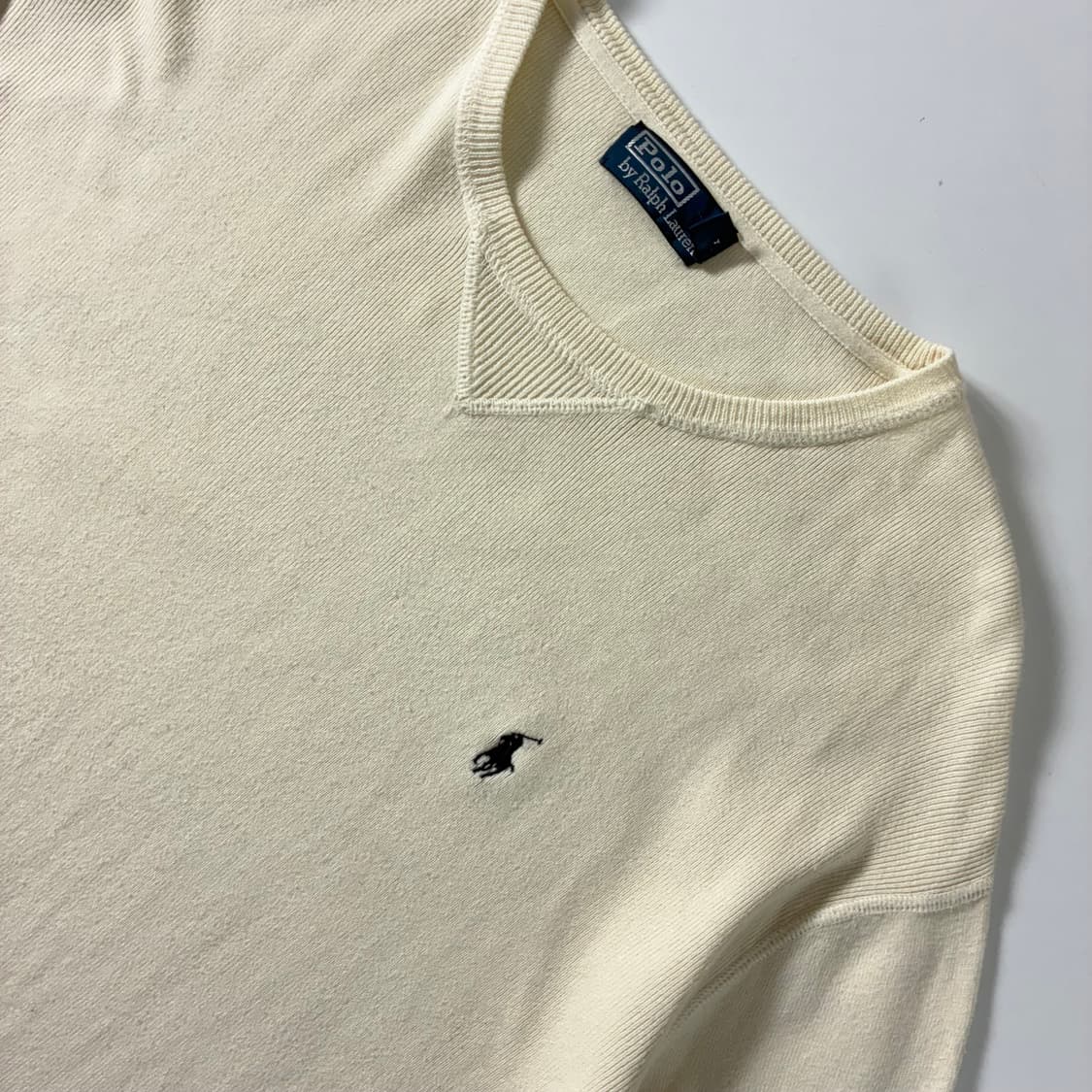 Polo  폴로 랄프로렌 자수 코튼 아이보리 니트   상품이미지3