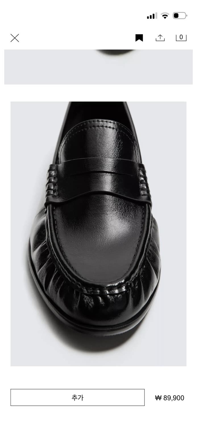 새상품) ZARA 셔링로퍼 2685/720/800 상품이미지8