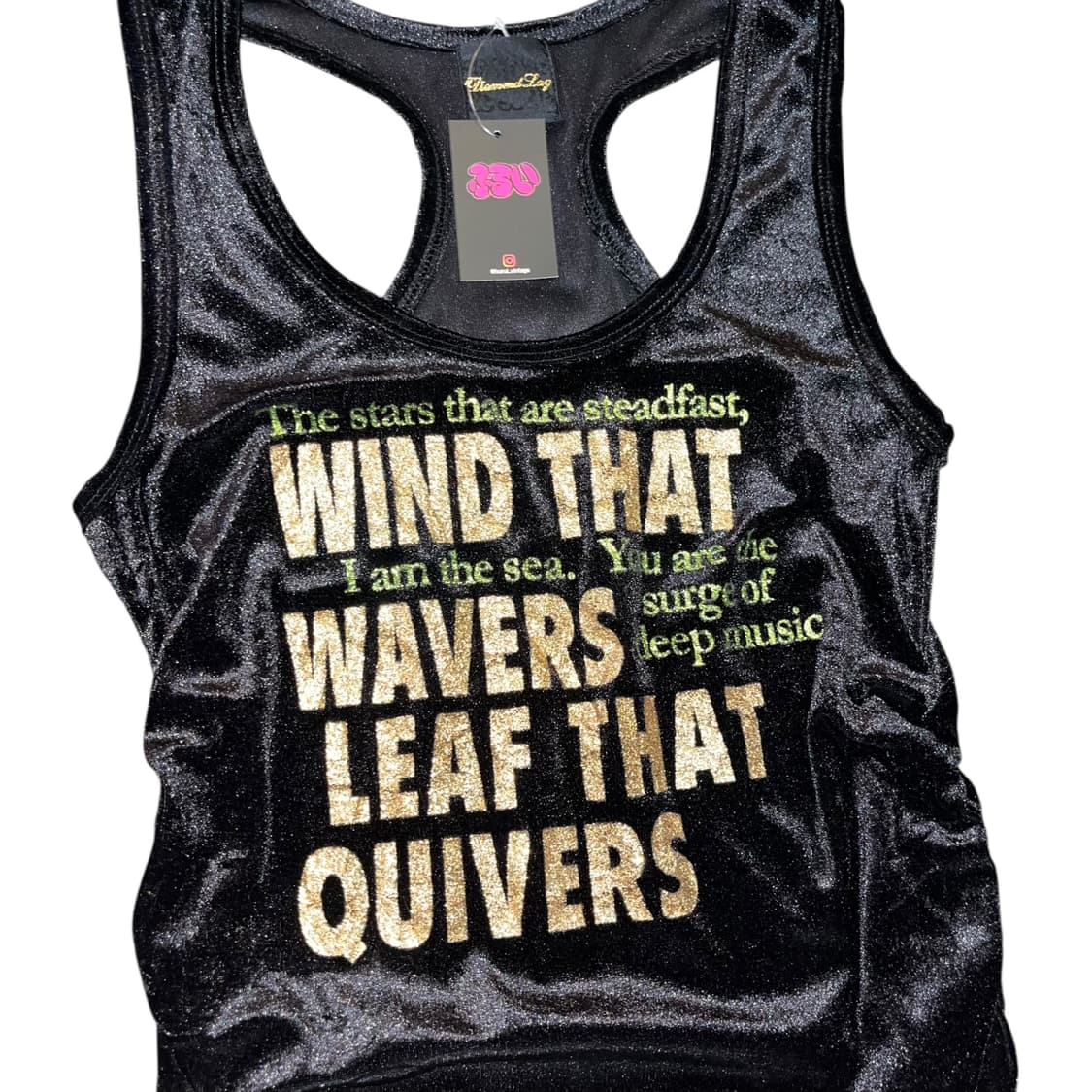 레터링 셔링 벨벳 나시 갸루y2k펑크 상품이미지2