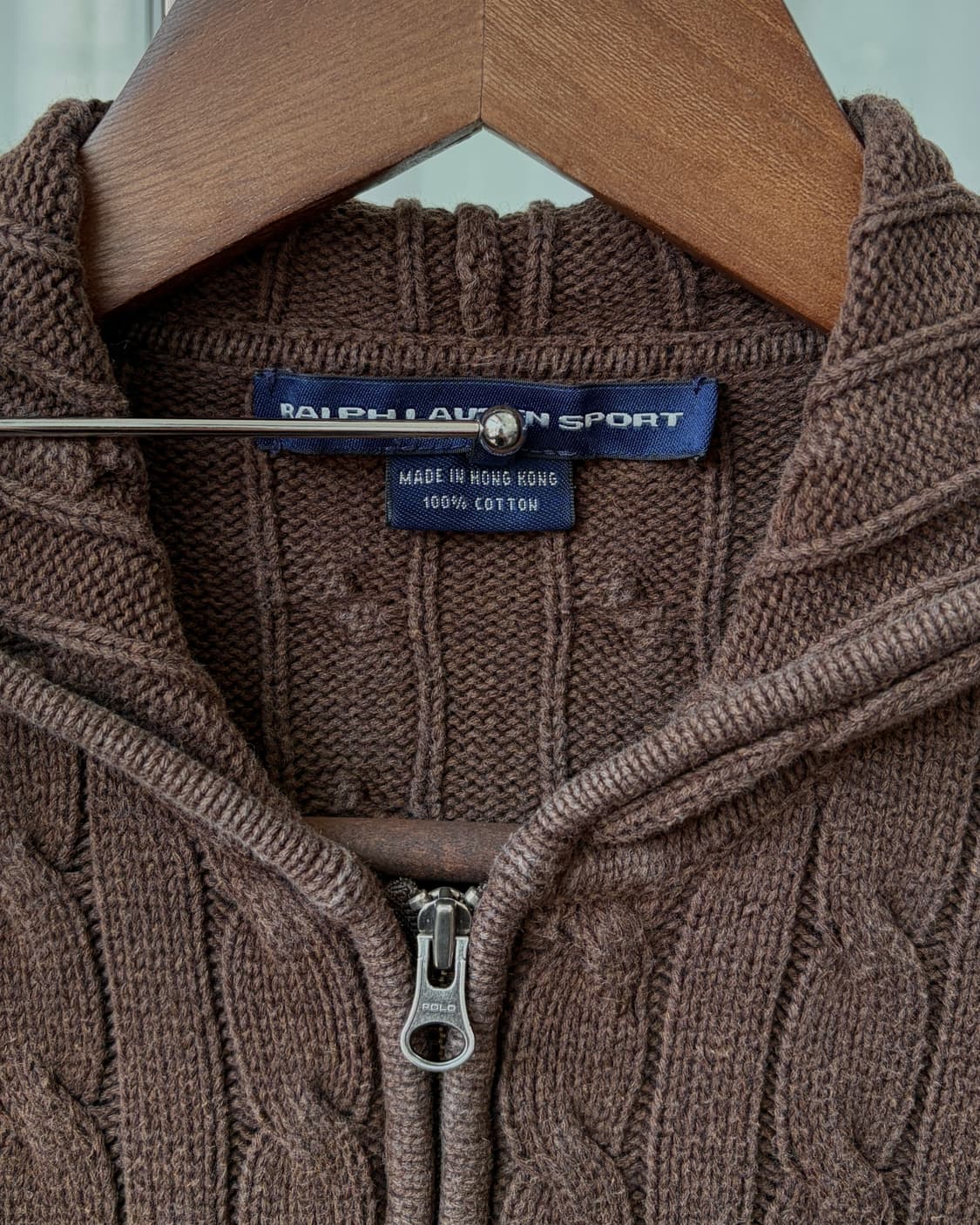 [S]폴로 랄프로렌 브라운 케이블 후드 니트 집업 상품이미지7