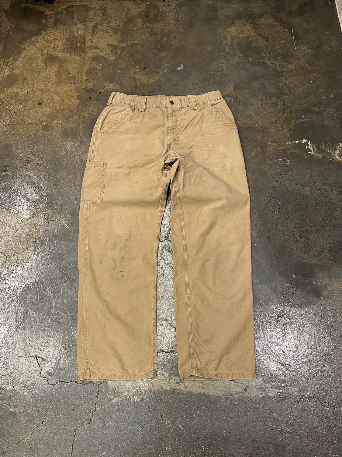 칼하트 카펜터 베이지 코튼 팬츠 35x32 상품이미지1