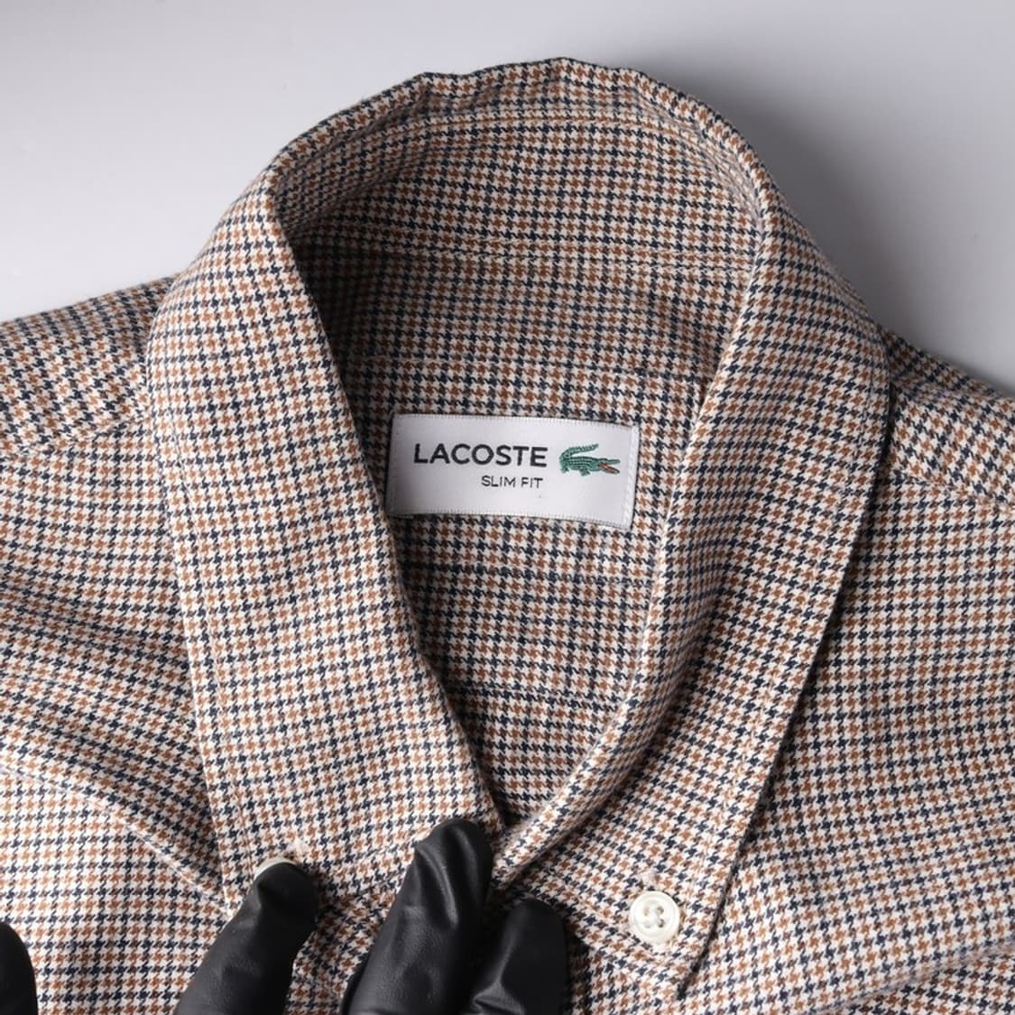 라코스테 슬림핏 하운드투스 체크 셔츠 L 상품이미지5