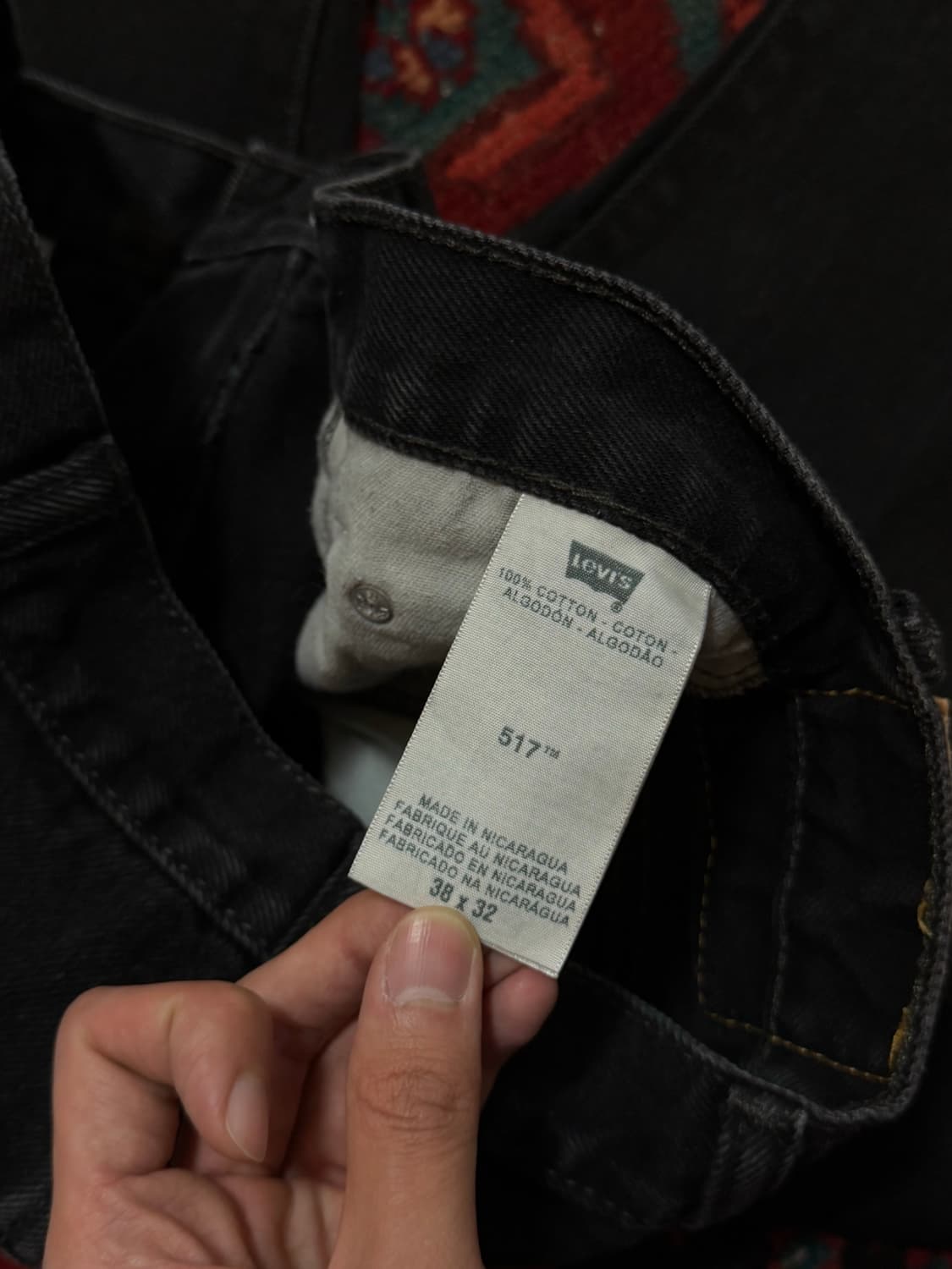 00's 빈티지 리바이스 517 블랙 부츠컷 리바이스 플레어진 상품이미지9