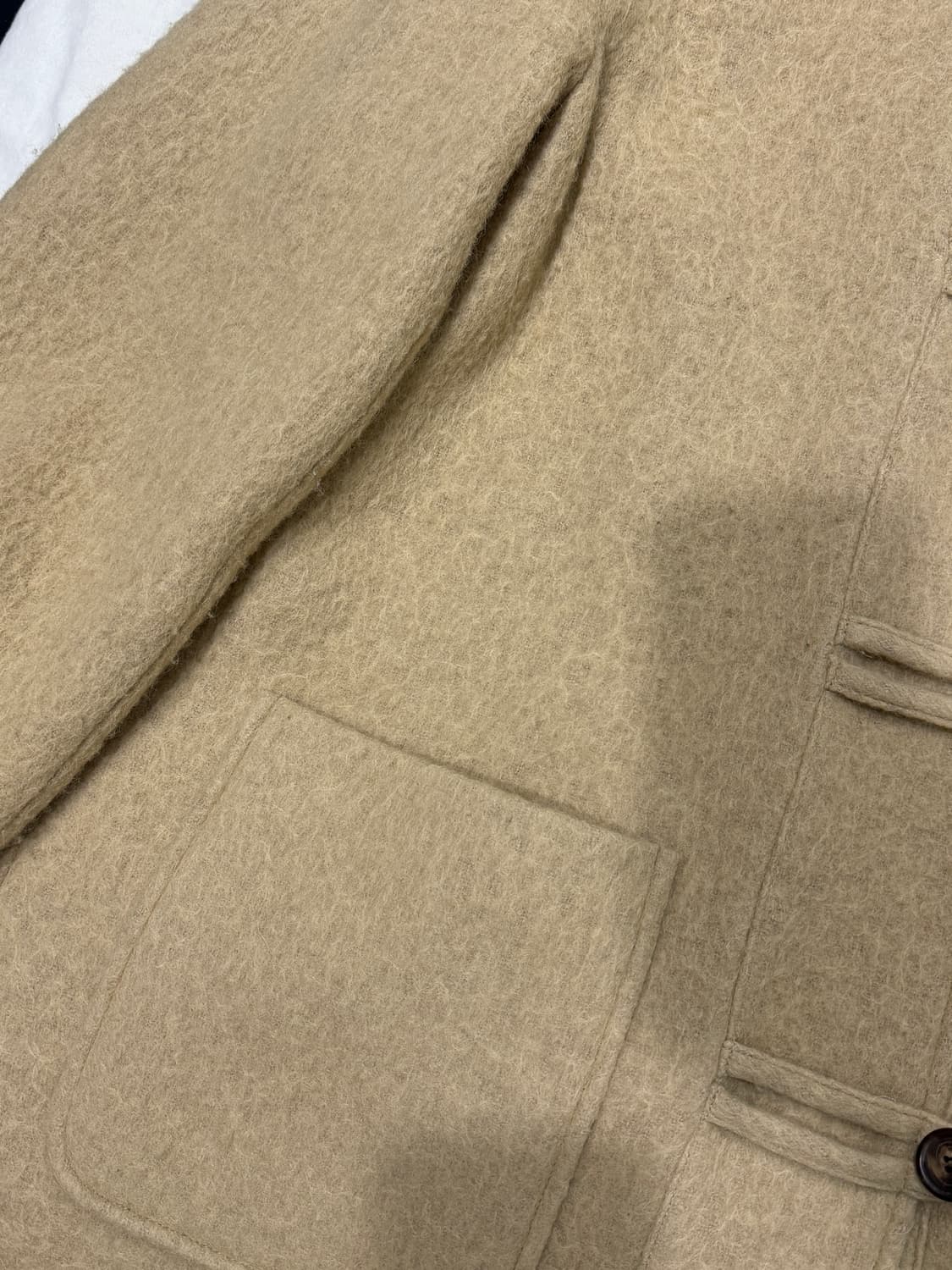 킨더살몬 alpaca jeanne half coat bone 상품이미지5