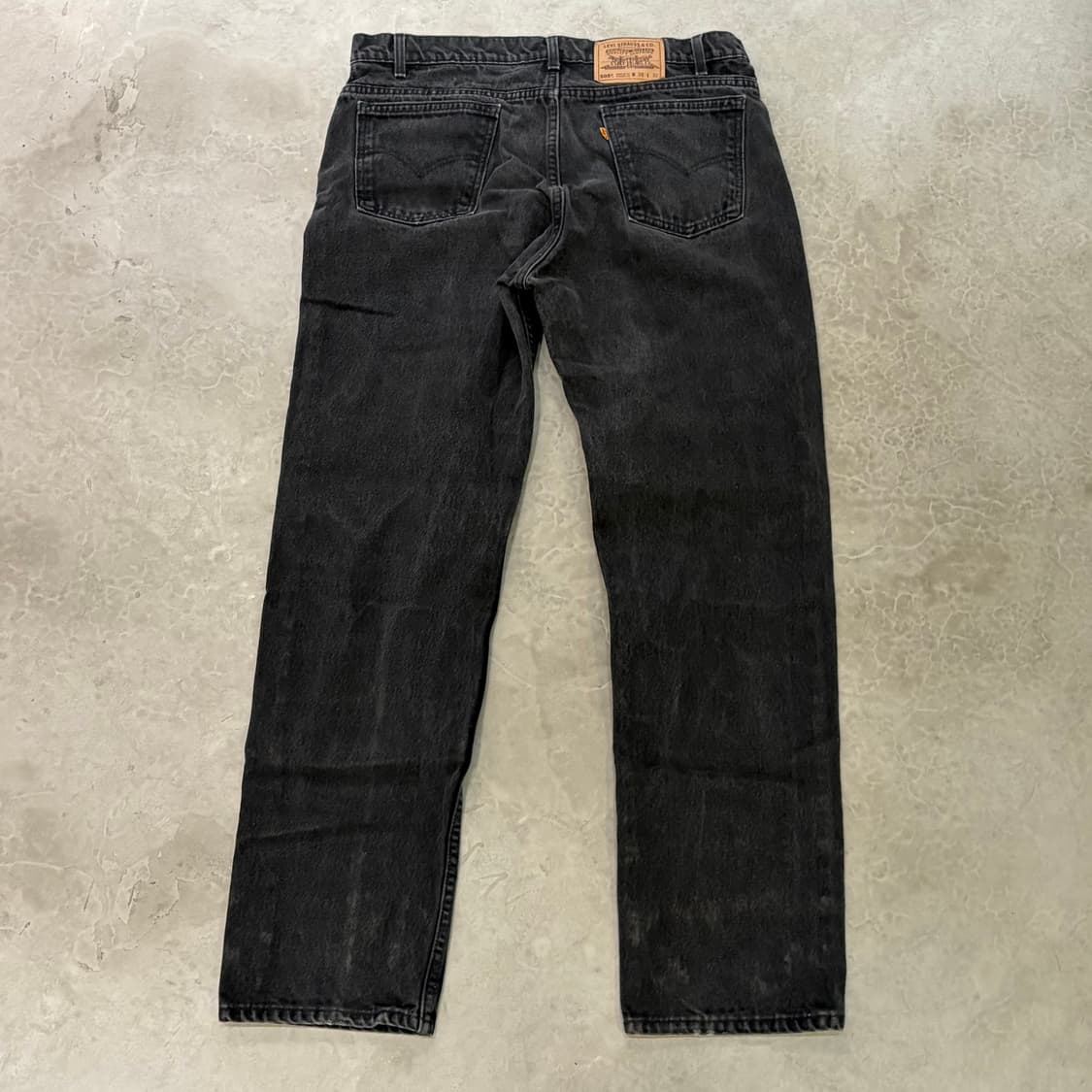 [38/32] USA 🇺🇸 리바이스 505 오렌지 탭 흑청 블랙 상품이미지4