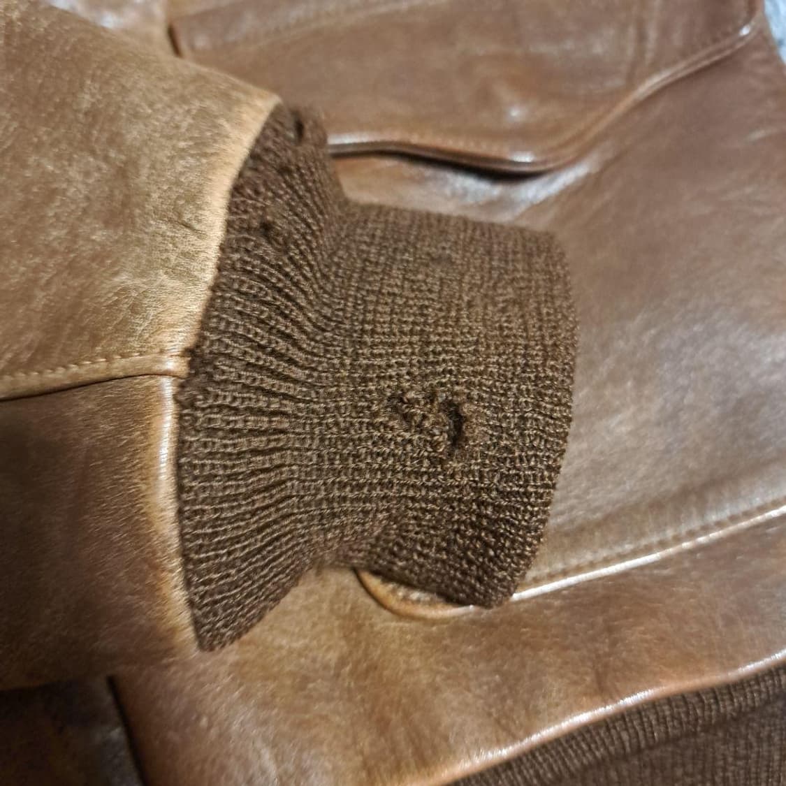 (38) 버즈릭슨 a-2 브라운 가죽자켓 상품이미지7