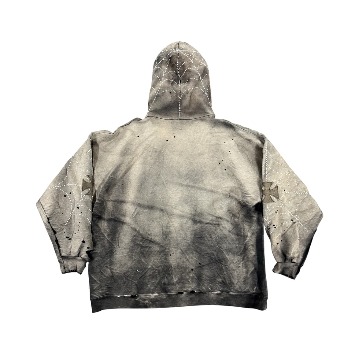 빈티지 페이드 스파이더웹 사시코 후드 Sashiko Hoodie 상품이미지2