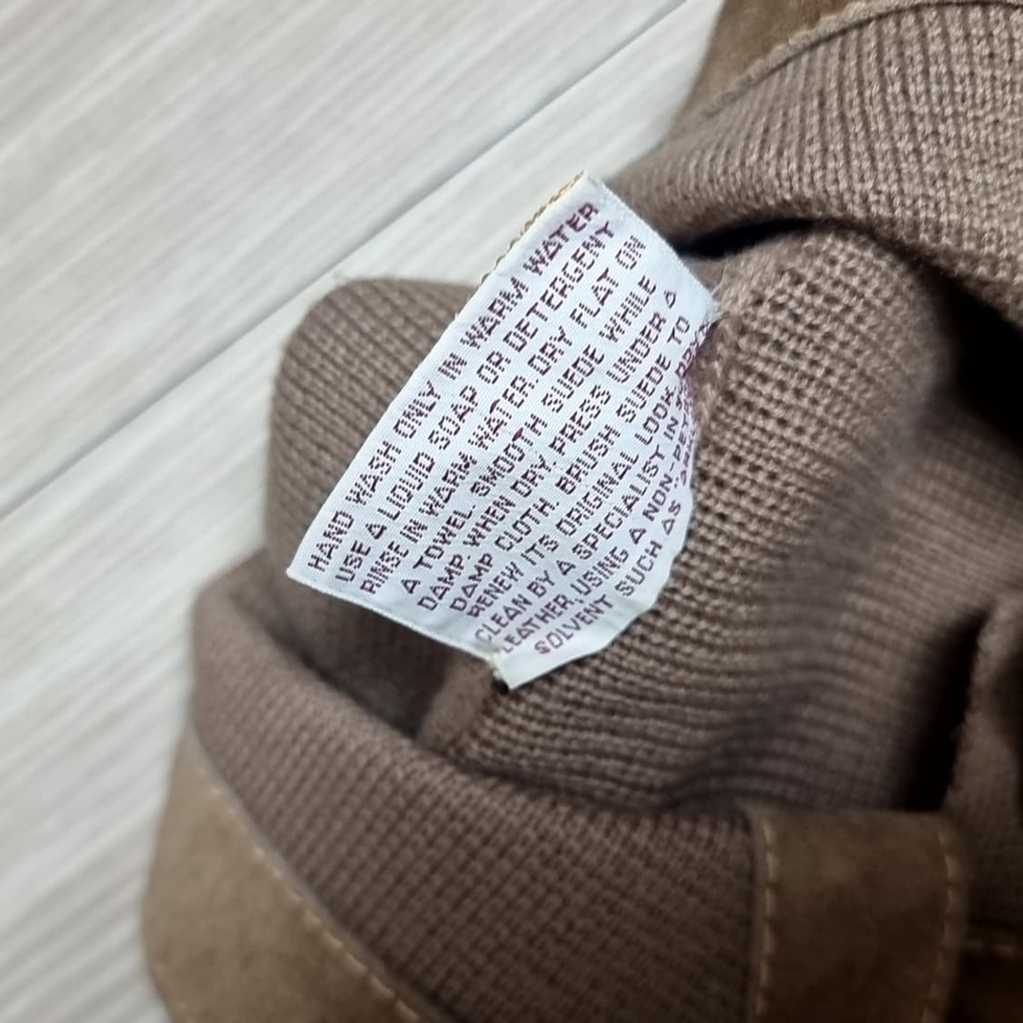 영국제 가비치gabicci 스웨이드 니트 브라운 풀오버(남성S 여성L) 상품이미지6