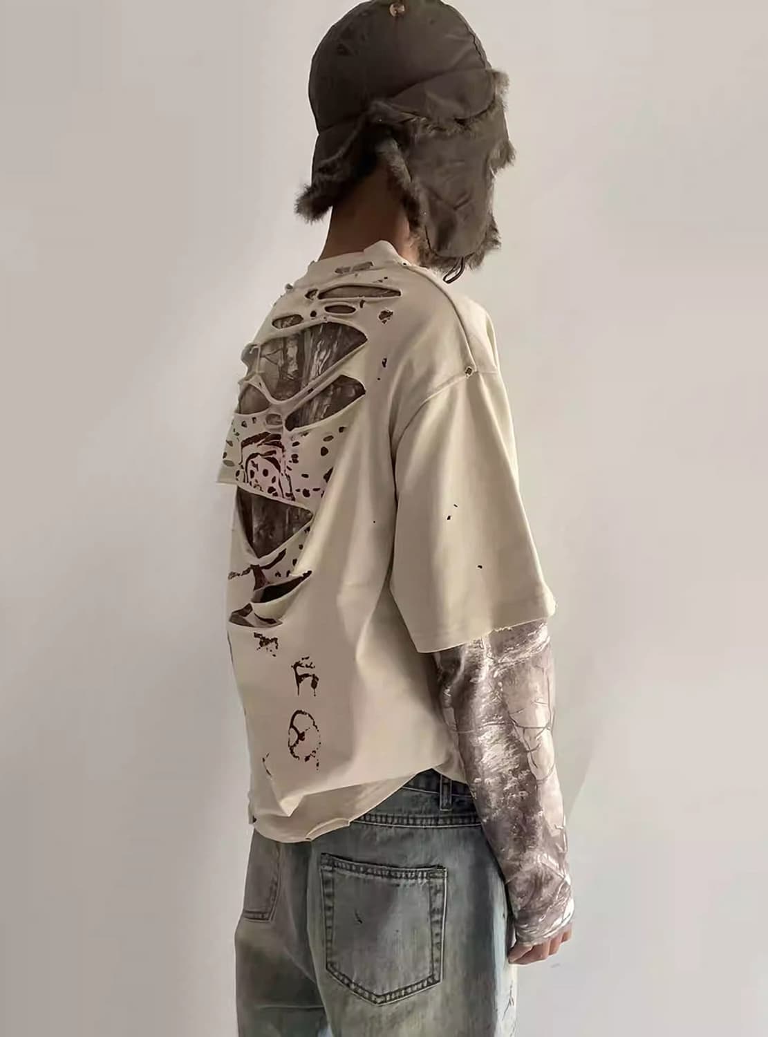 [VAJAVU]distressed patchwork long sleeve 상품이미지2