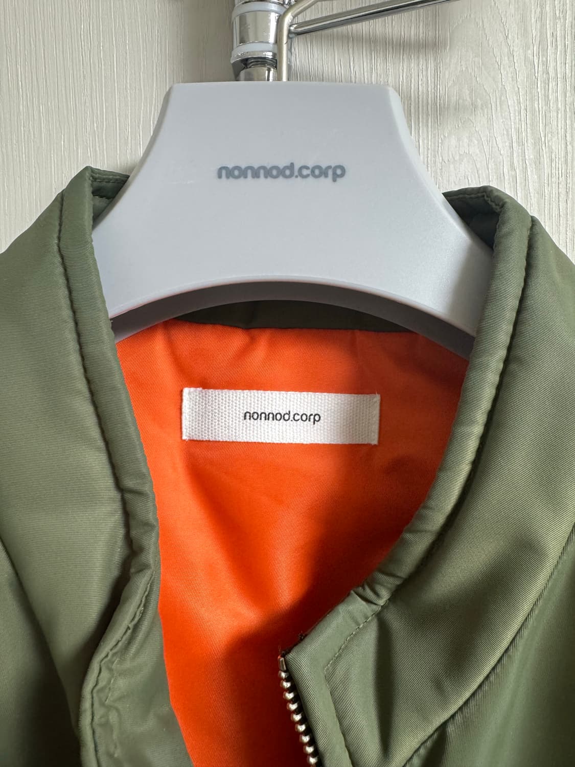 (os) 논노드 러스터 봄버 재패니스 새틴 카키 상품이미지2