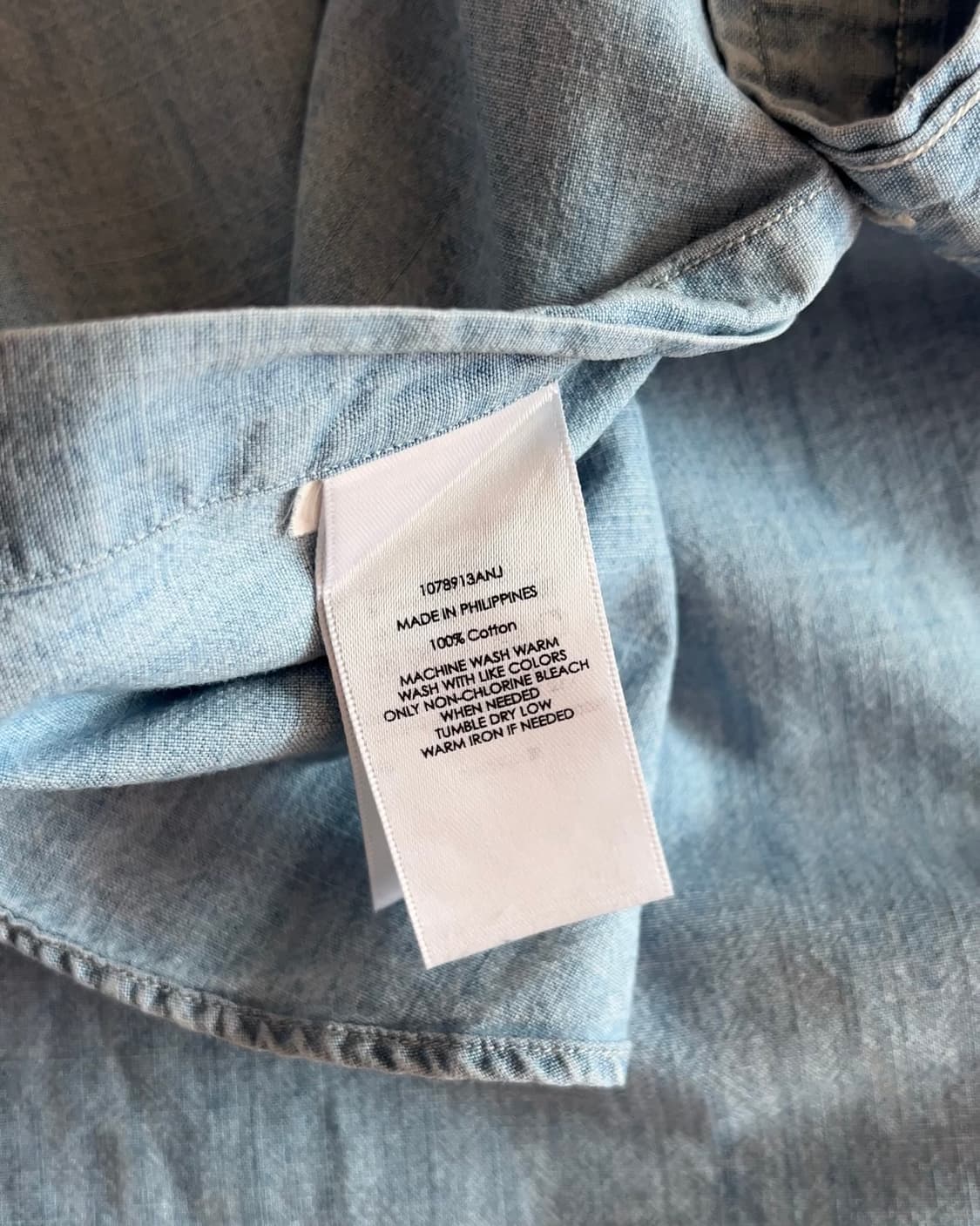 폴로 랄프로렌 라이트 데님 버튼다운 셔츠 S 상품이미지5