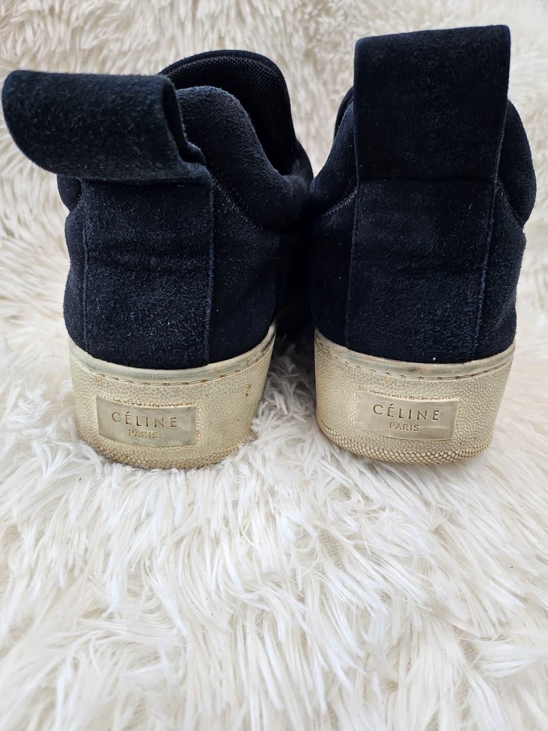 셀린느 블랙 스웨이드 슬립온 스니커즈 240(38) 상품이미지4