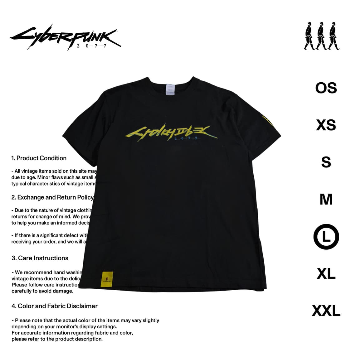 사이버펑크 2077 한국 프로모션 기념  티셔츠 L사이즈 상품이미지1