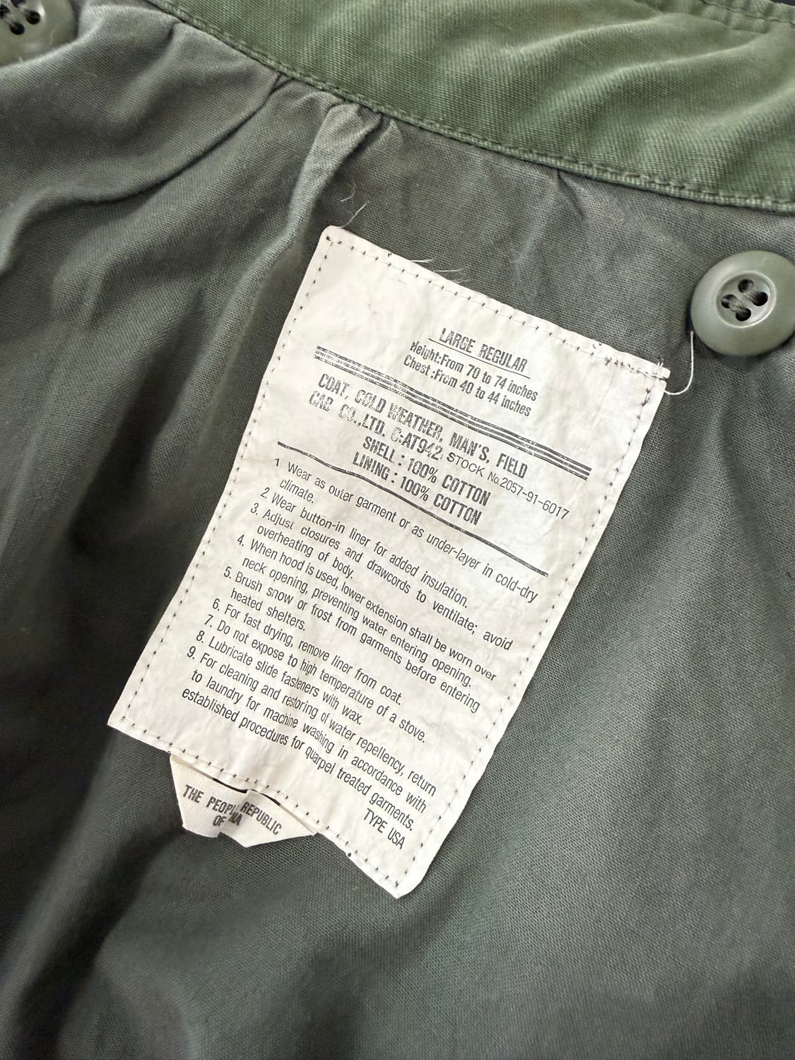 M65 필드자켓 복각 상품이미지4