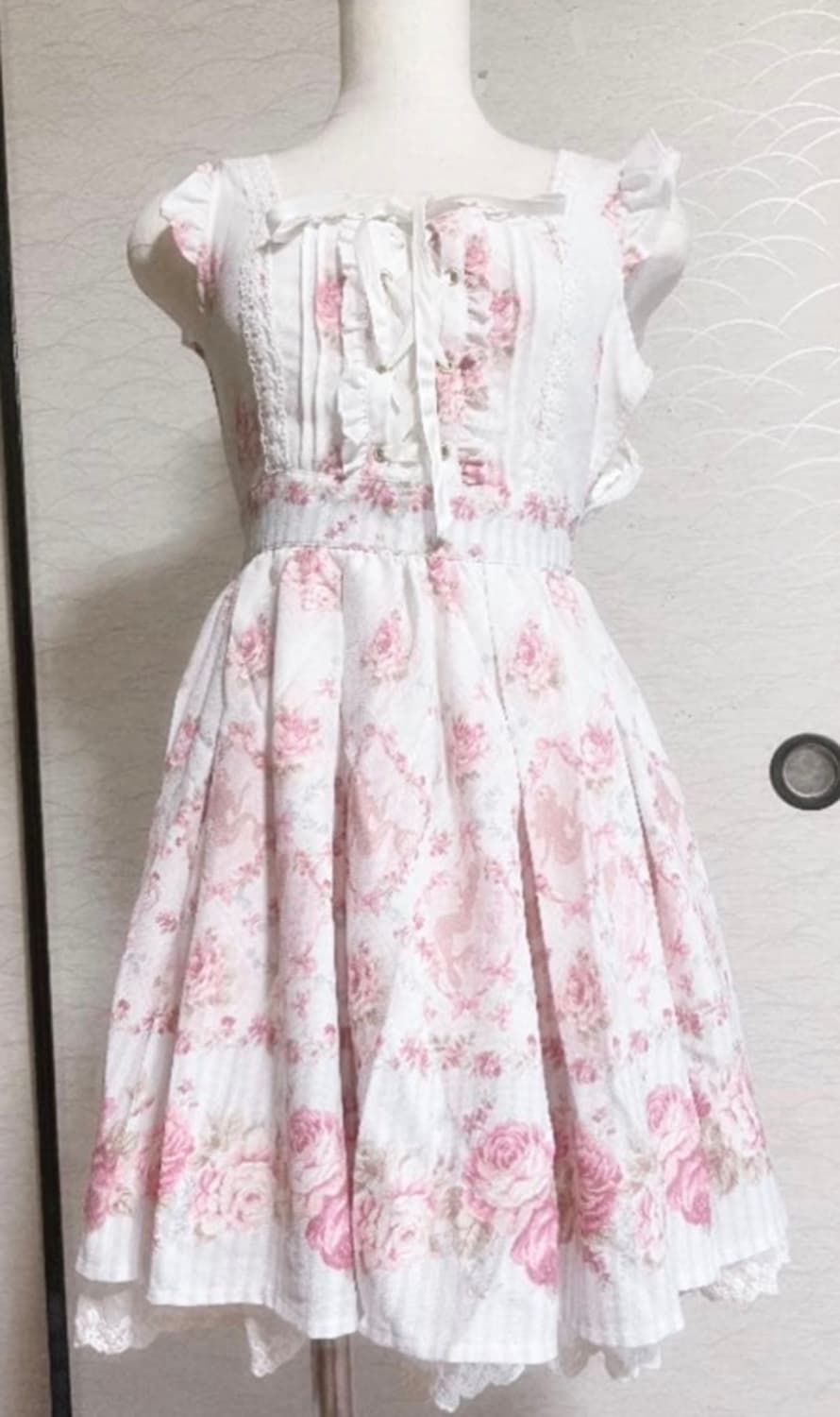 리즈리사 코르셋 플로럴 프릴 민소매 원피스 히메카지 상품이미지1