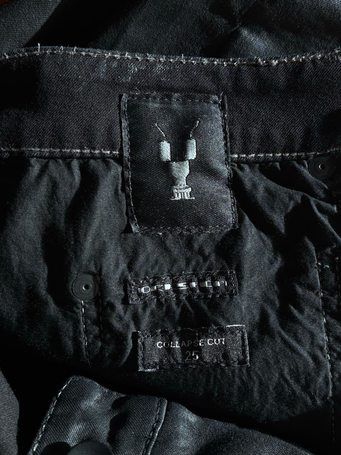 릭오웬스 다크쉐도우 왁스코팅 데님 팬츠 상품이미지4