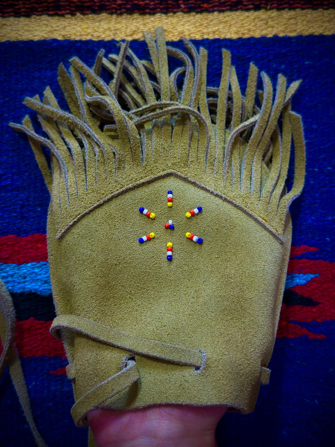 Western suede Fringe beaded mini bag 상품이미지5