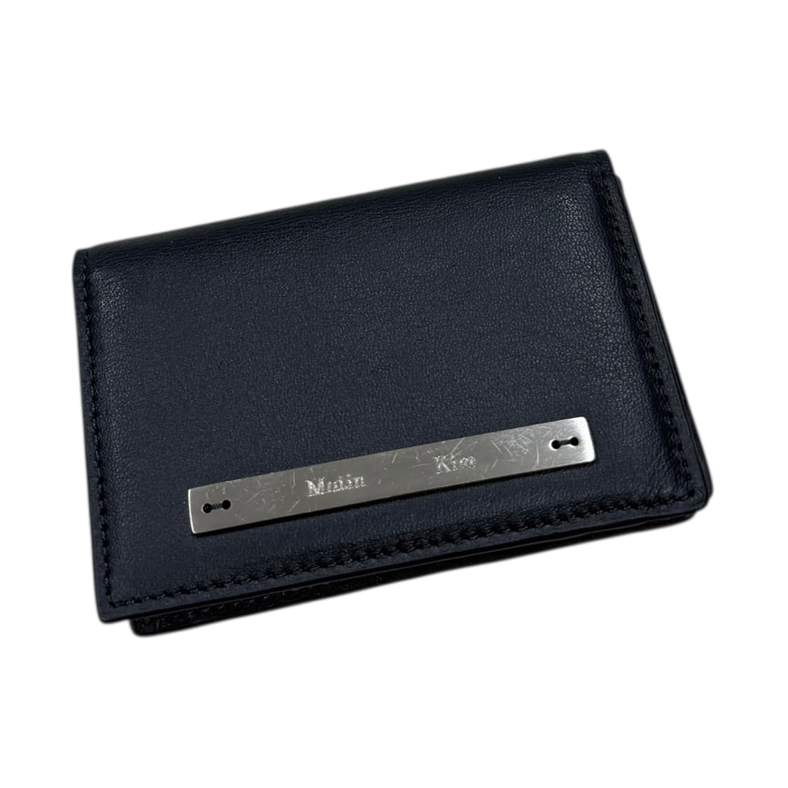 마뗑킴 슬림 메탈 비지니스 반지갑 네이비 상품이미지2