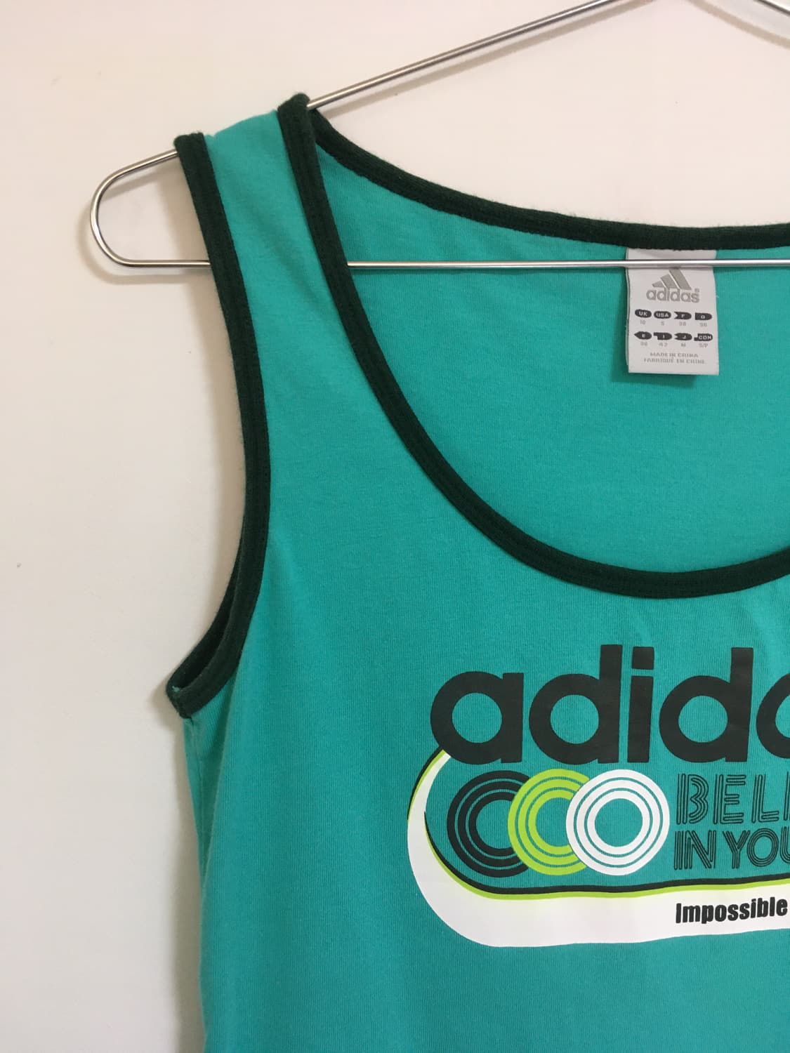 adidas Teal Tank Top with Black Trim & G 상품이미지3
