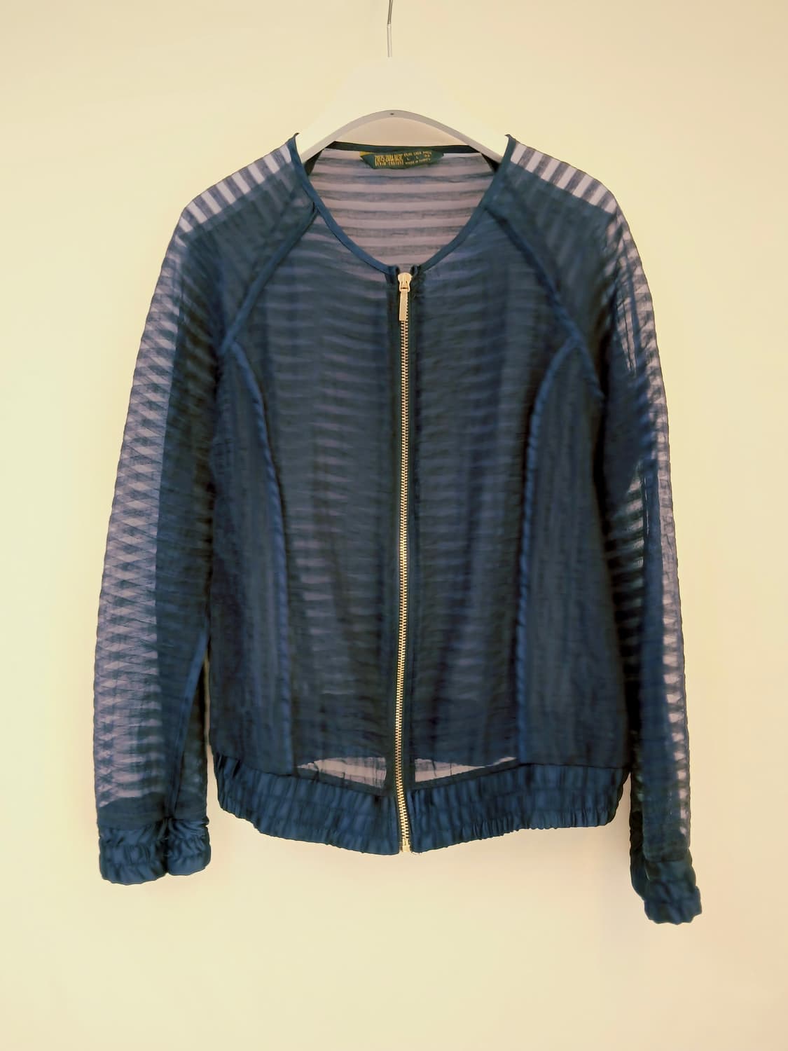 ZARA BASIC 딥 네이비 시스루 스트라이프 블루종 (L) 상품이미지2