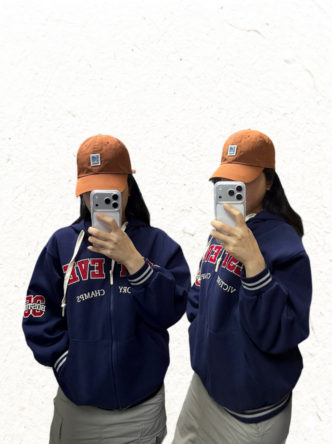 네이비 컬리지 후드집업 상품이미지2