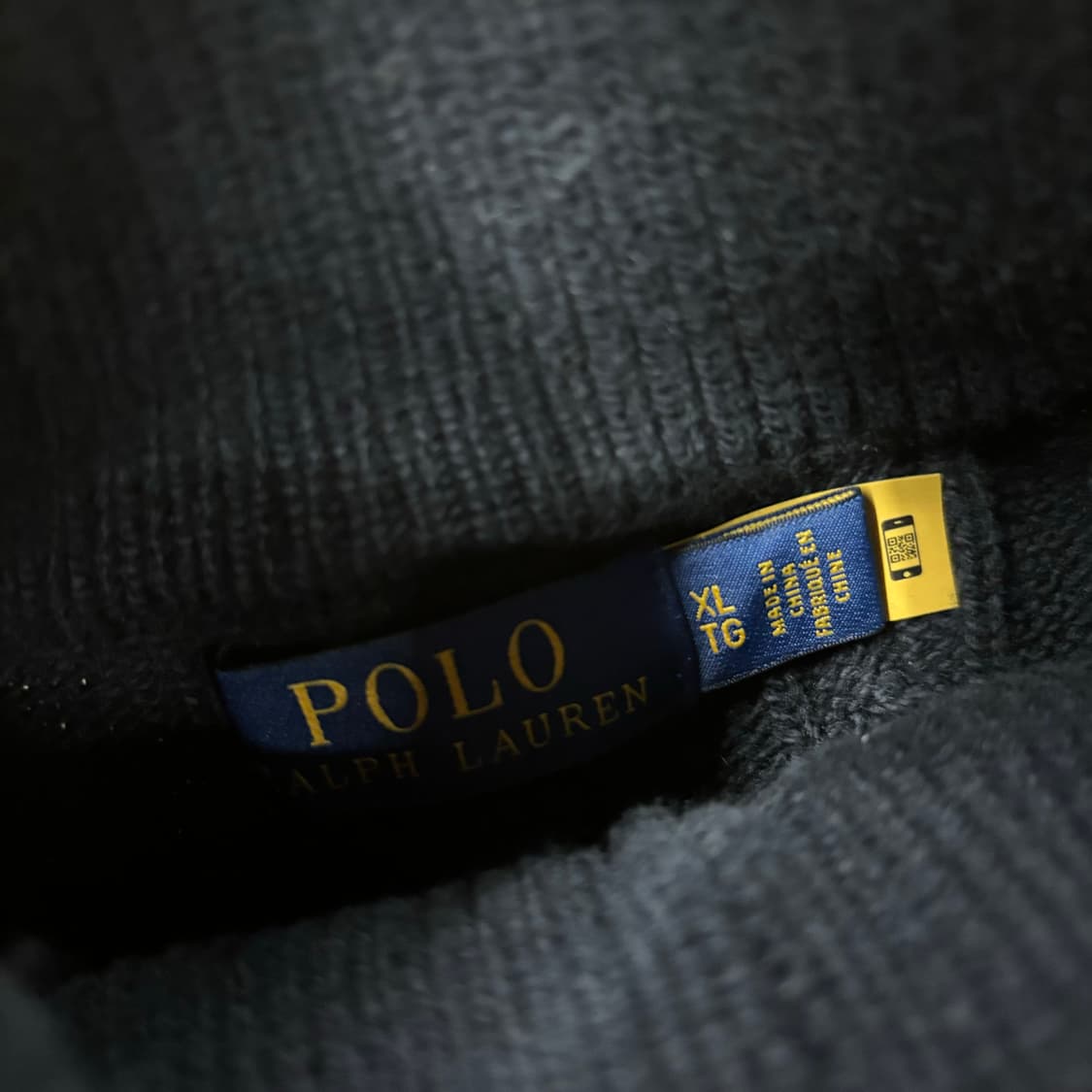 폴로 검빨 블랙 레드 꽈배기 니트 반집업 상품이미지5