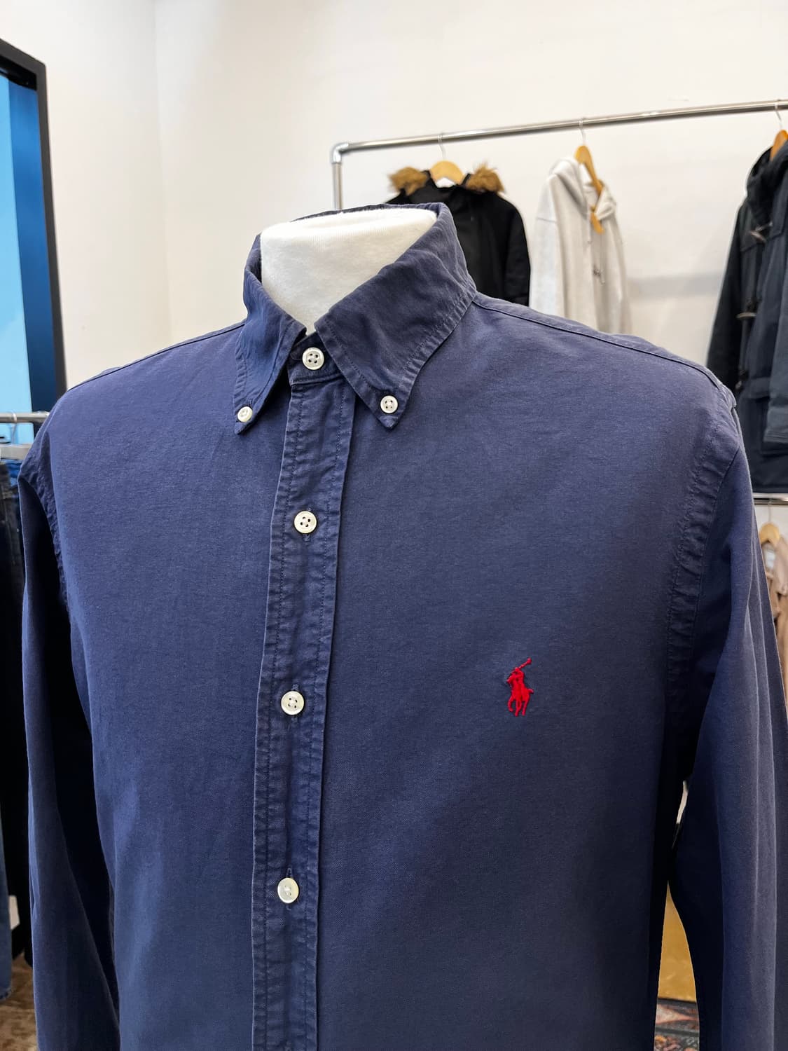 폴로 랄프 로렌 슬림핏 셔츠 네이비 상품이미지3
