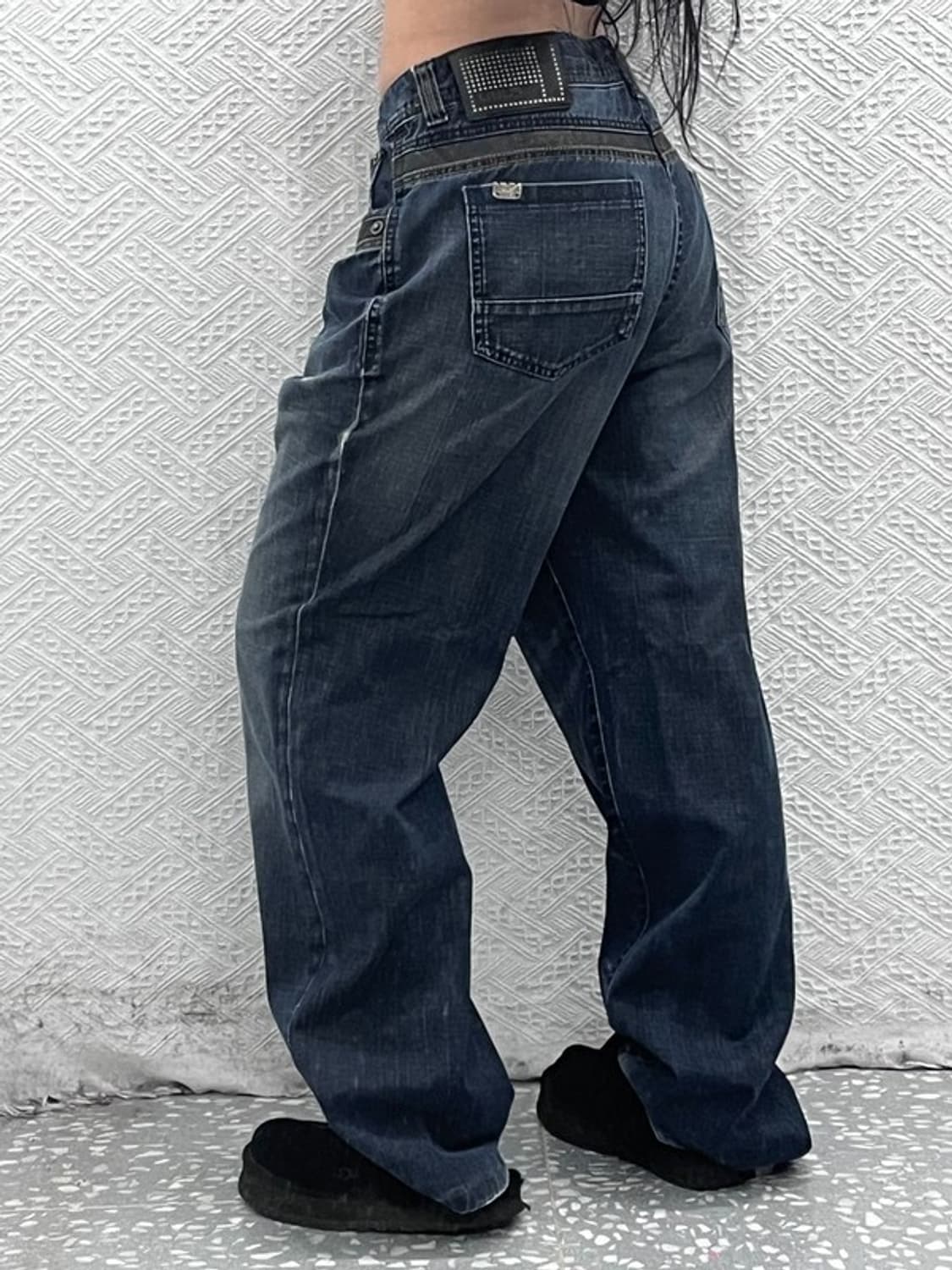 푸부 레트로 스트릿 빈티지 Y2K 힙로고 데님팬츠 35인치 C08677 상품이미지2