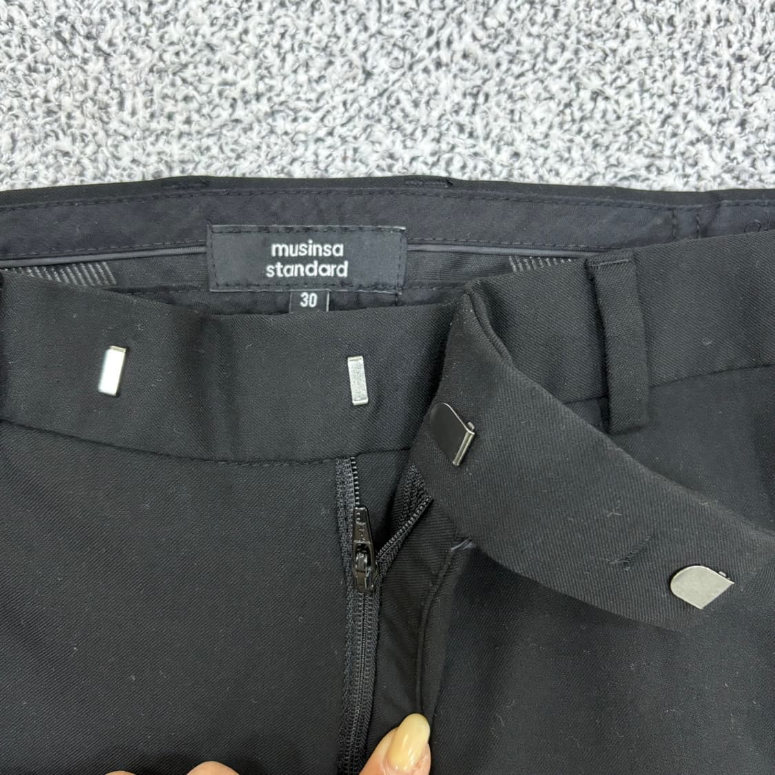 30 무신사스탠다드 블랙 슬랙스 정장바지 0421J 상품이미지2