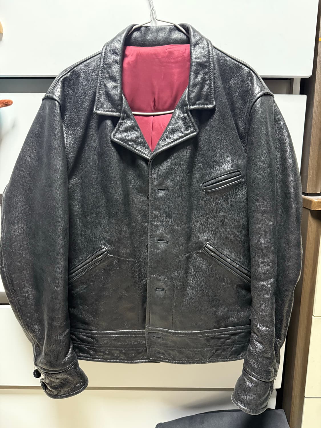 네이버후드 리얼레더 스포츠자켓 상품이미지1