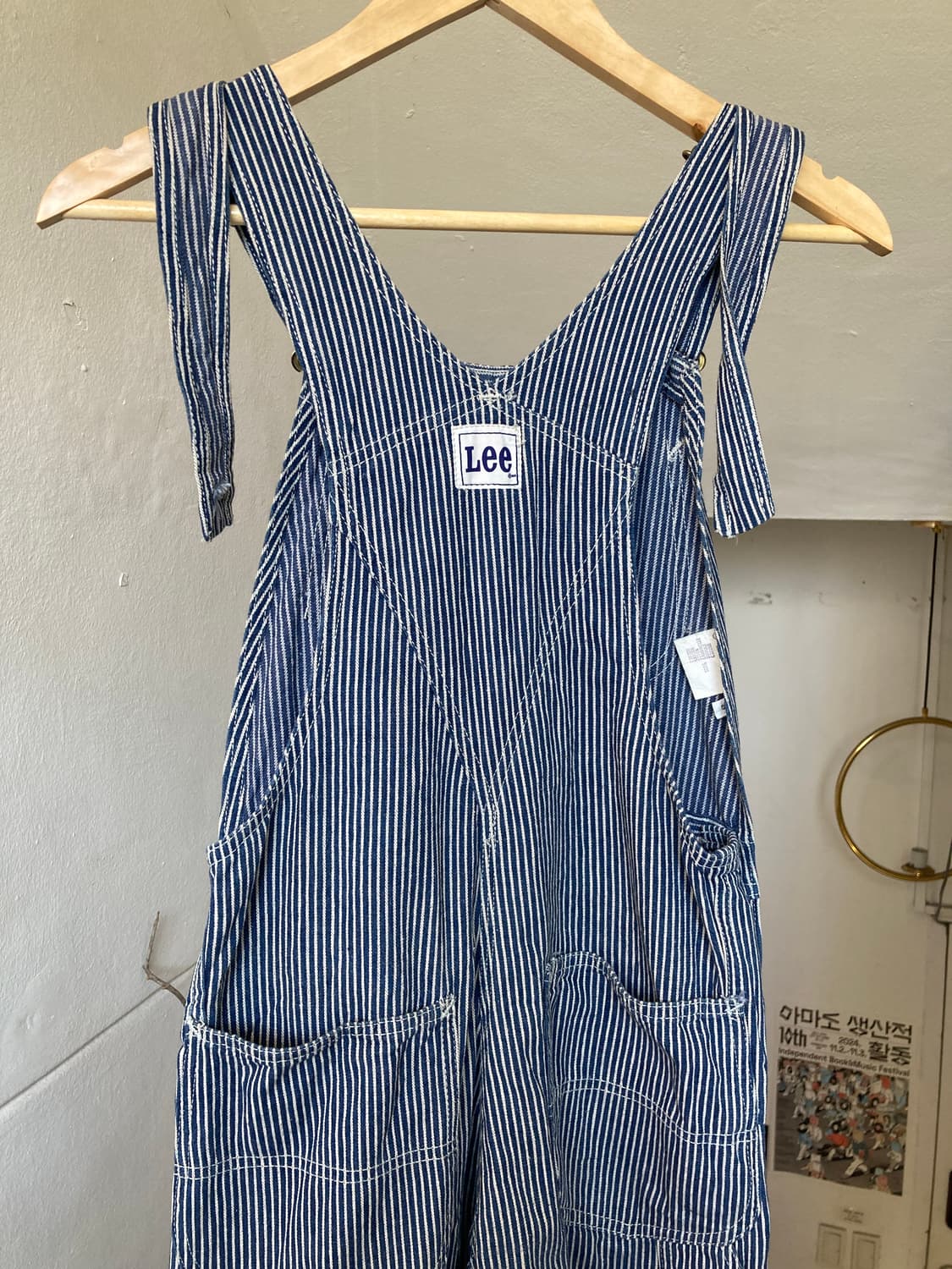 리 LEE 스트라이프 멜빵 팬츠 상품이미지5