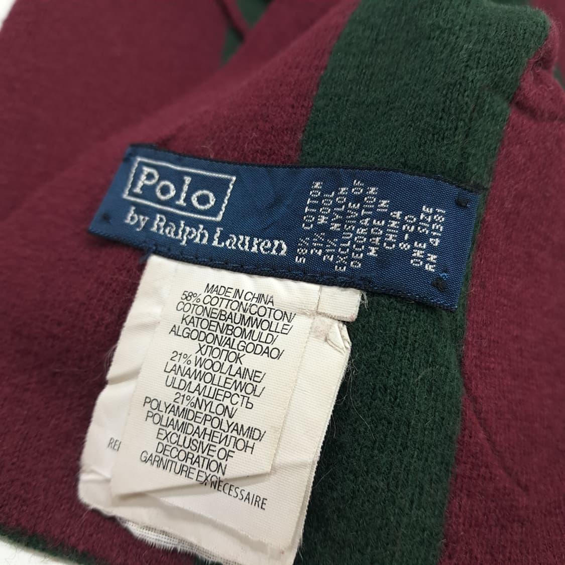 MX163 폴로 랄프로렌 크레스트 스트라이프 니트 목도리 머플러 상품이미지6