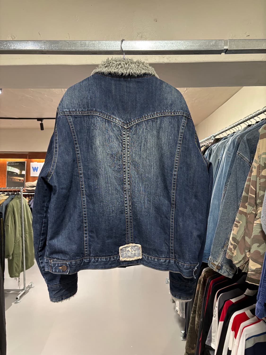 빈티지 빅사이즈 쉐르파 데님 자켓 상품이미지6