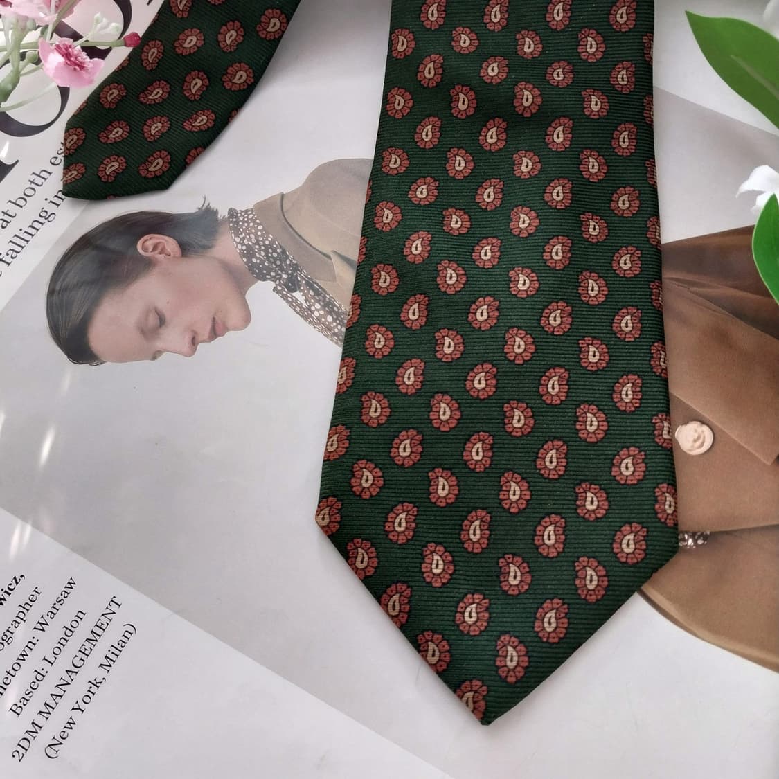 브룩스 브라더스 실크 페이즐리 넥타이 8.6cm A+등급 K1637
 상품이미지4