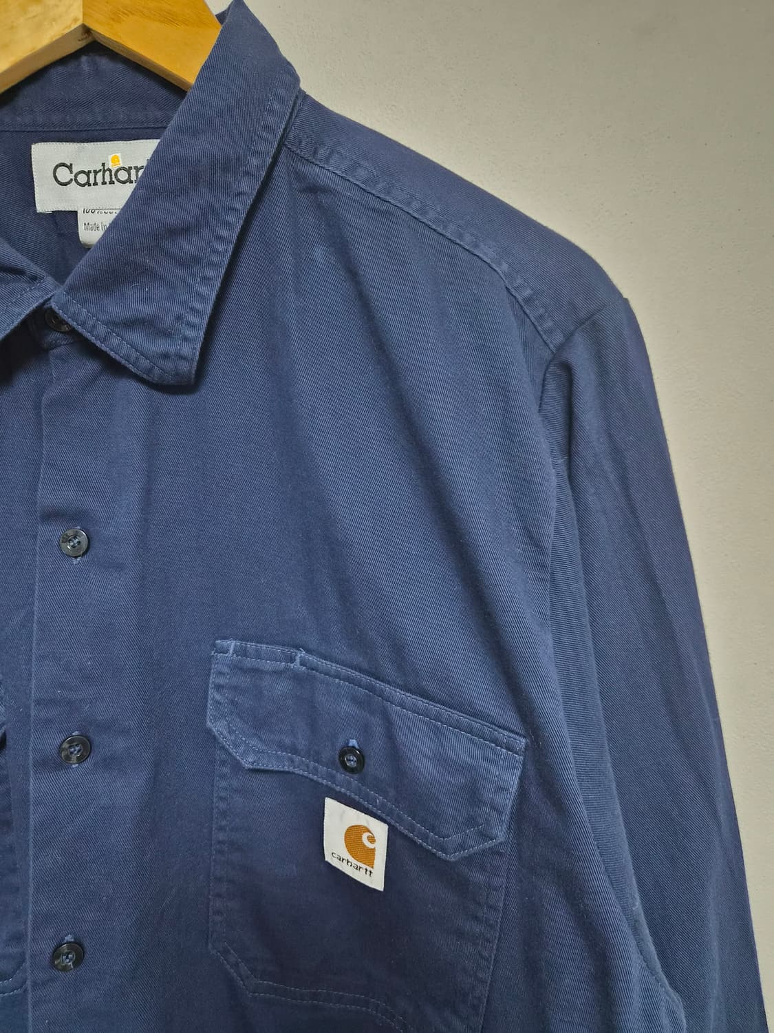 칼하트Carhartt 네이비 코튼 셔츠 L - S247 상품이미지3