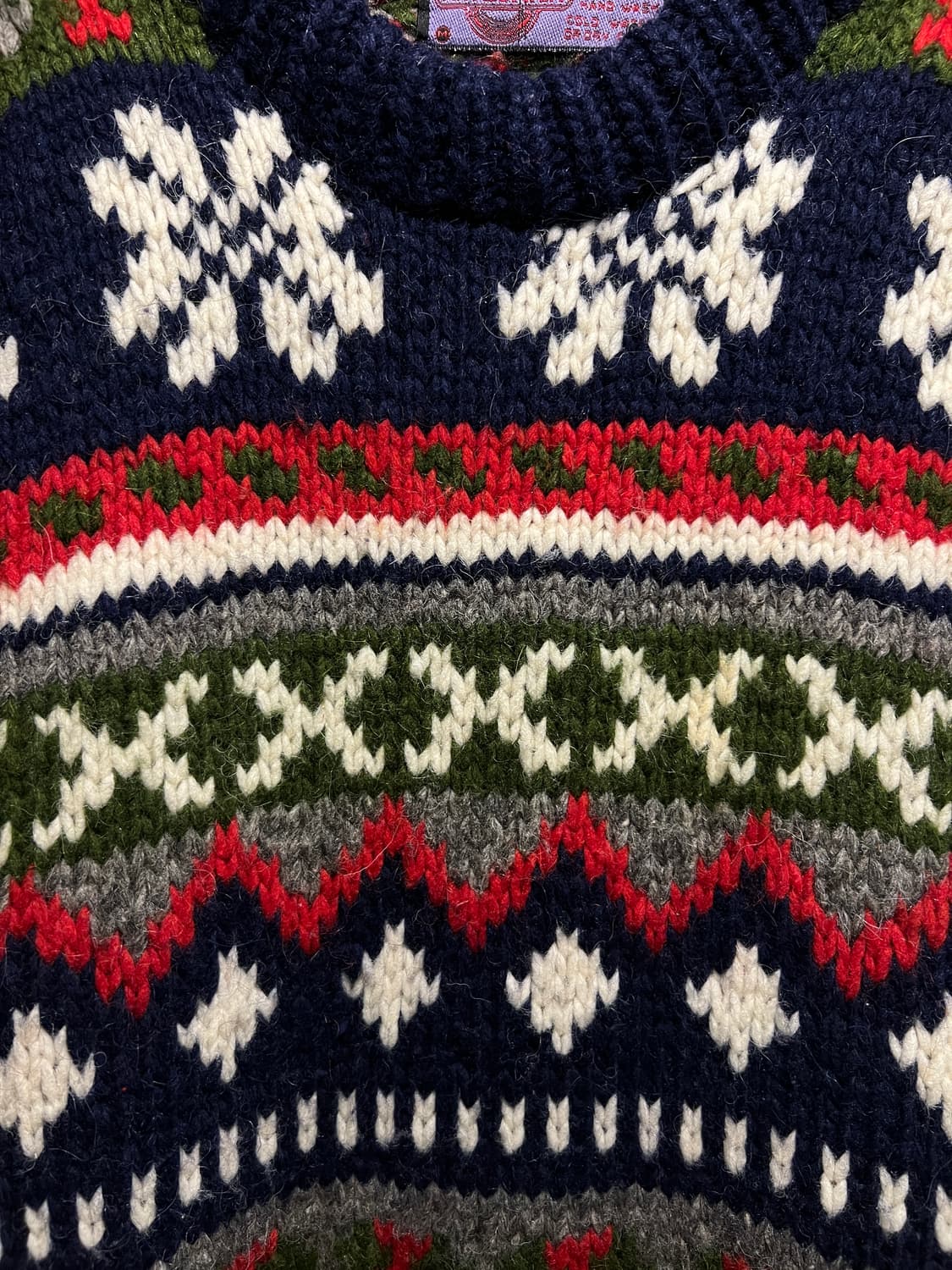 [M]90's 핸드메이드 에콰도르 울 스웨터 상품이미지3