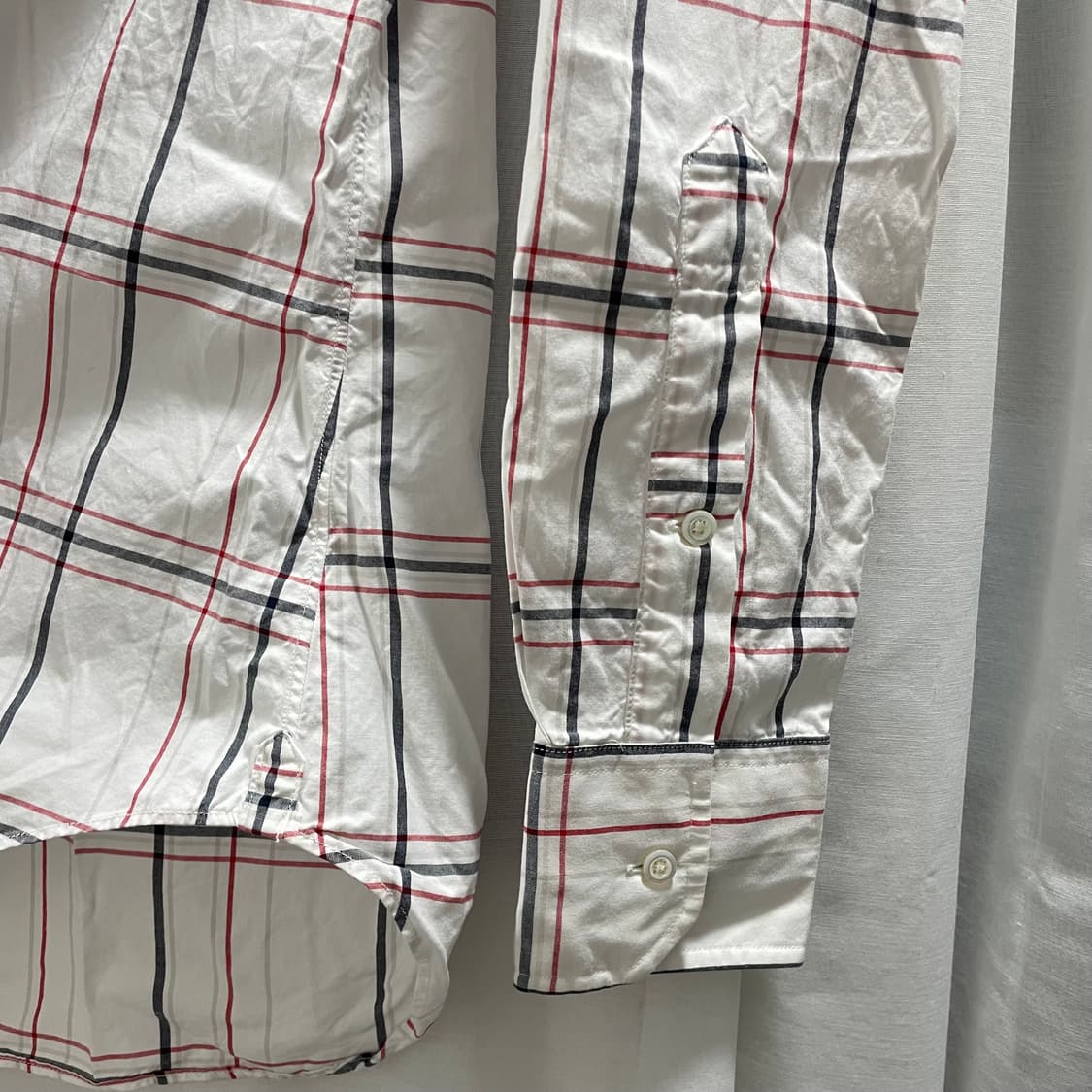 톰브라운/ 라운드 카라 트리콜로 체크 셔츠/ 2 상품이미지6