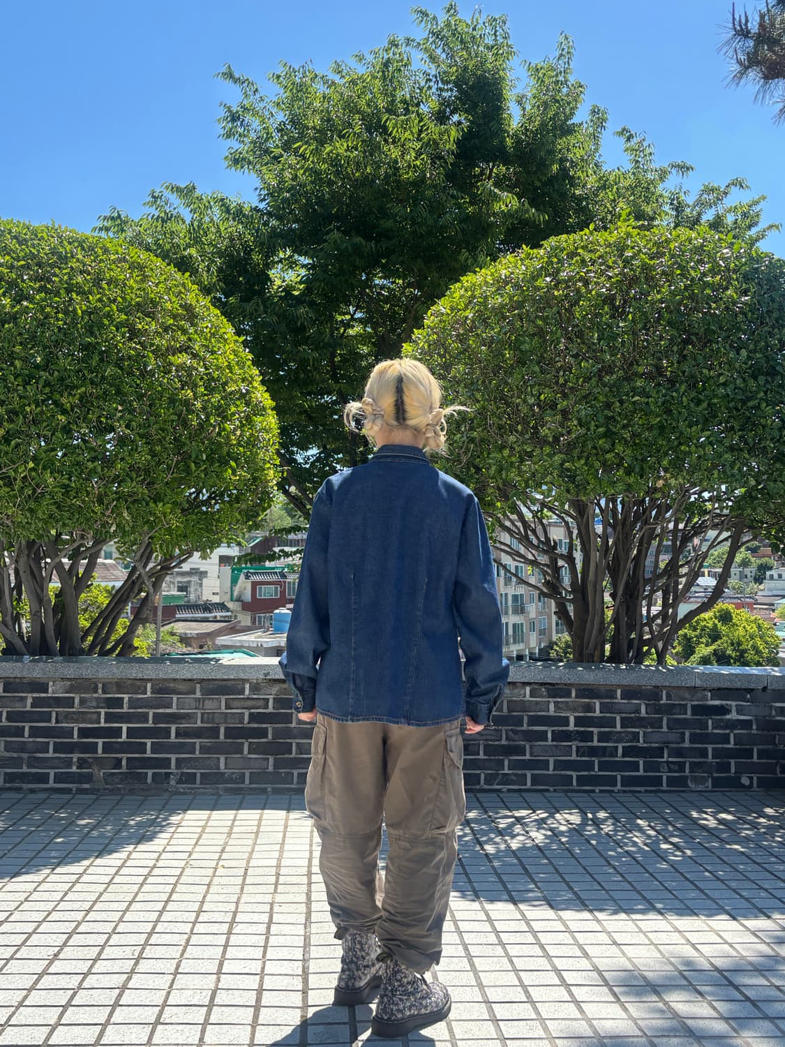 우드 비즈 데님 셔츠 상품이미지6