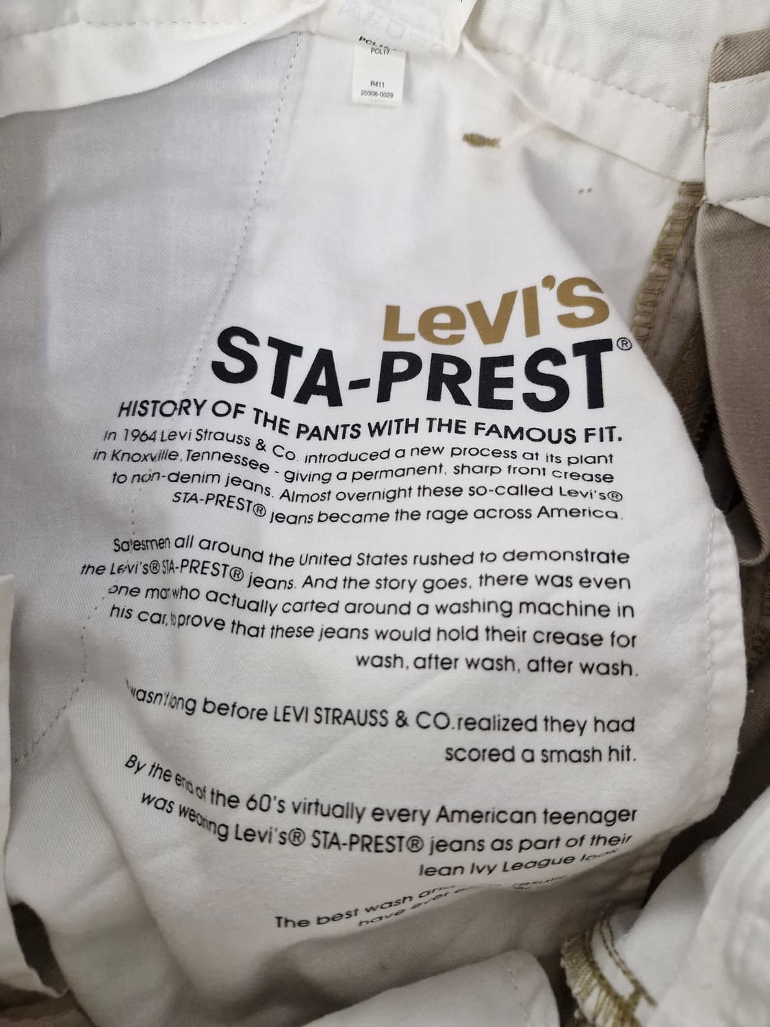 Levi's STA-PREST 리바이스 스타프레스트 코튼팬츠 상품이미지10