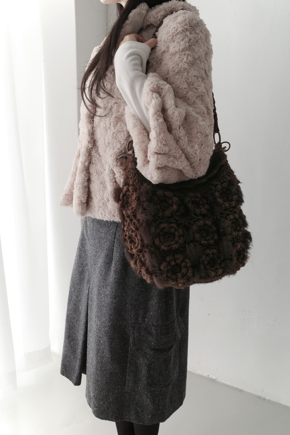 fur knit bag 상품이미지5