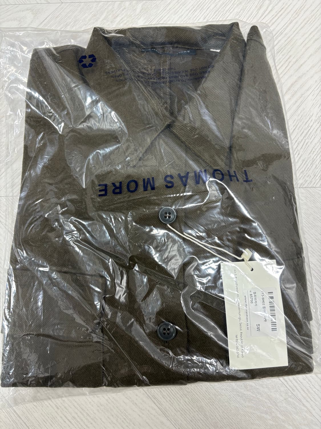 토마스모어 플란넬 셔켓 올리브카키 SW 상품이미지2