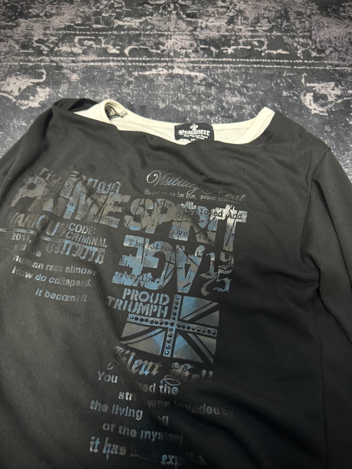 Beamere scarf layered drape top 상품이미지2