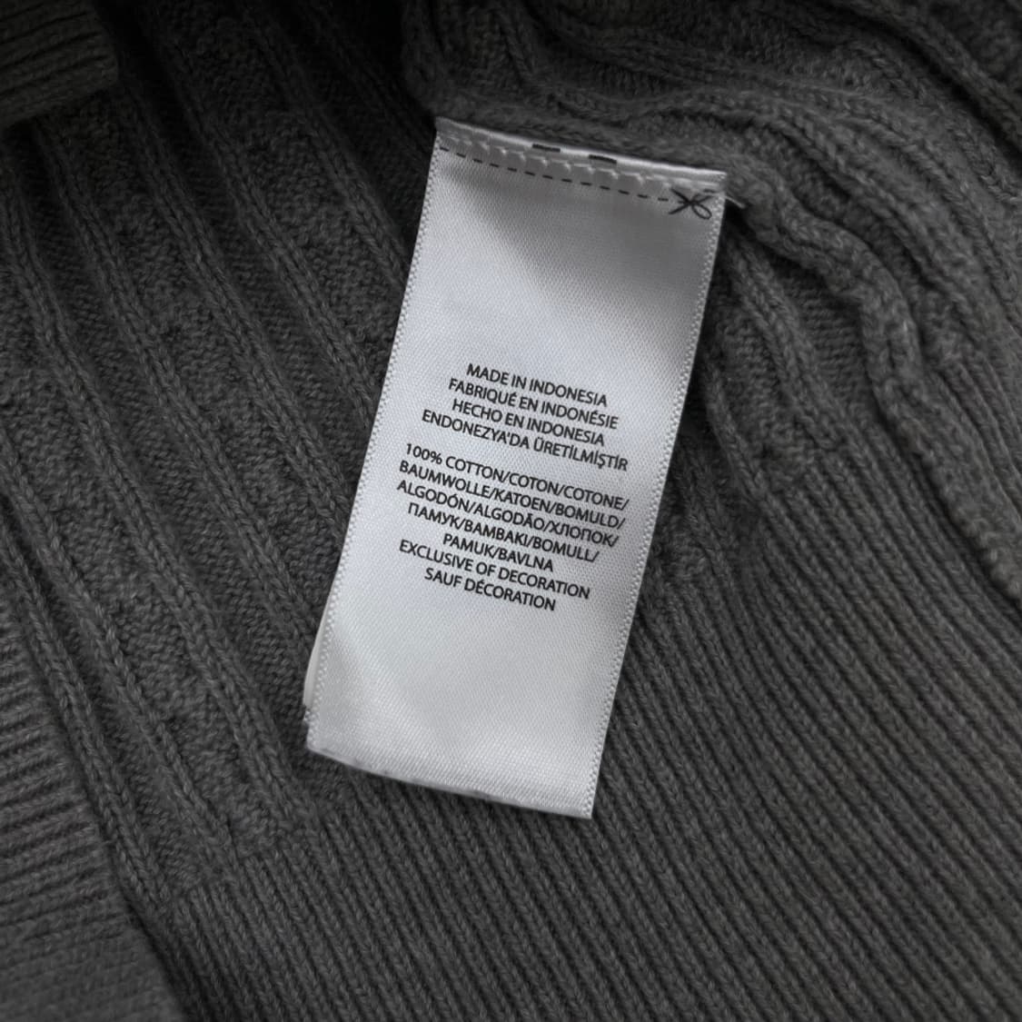 폴로 랄프로렌 네이비포니 그레이 꽈배기 가디건 XL 상품이미지5