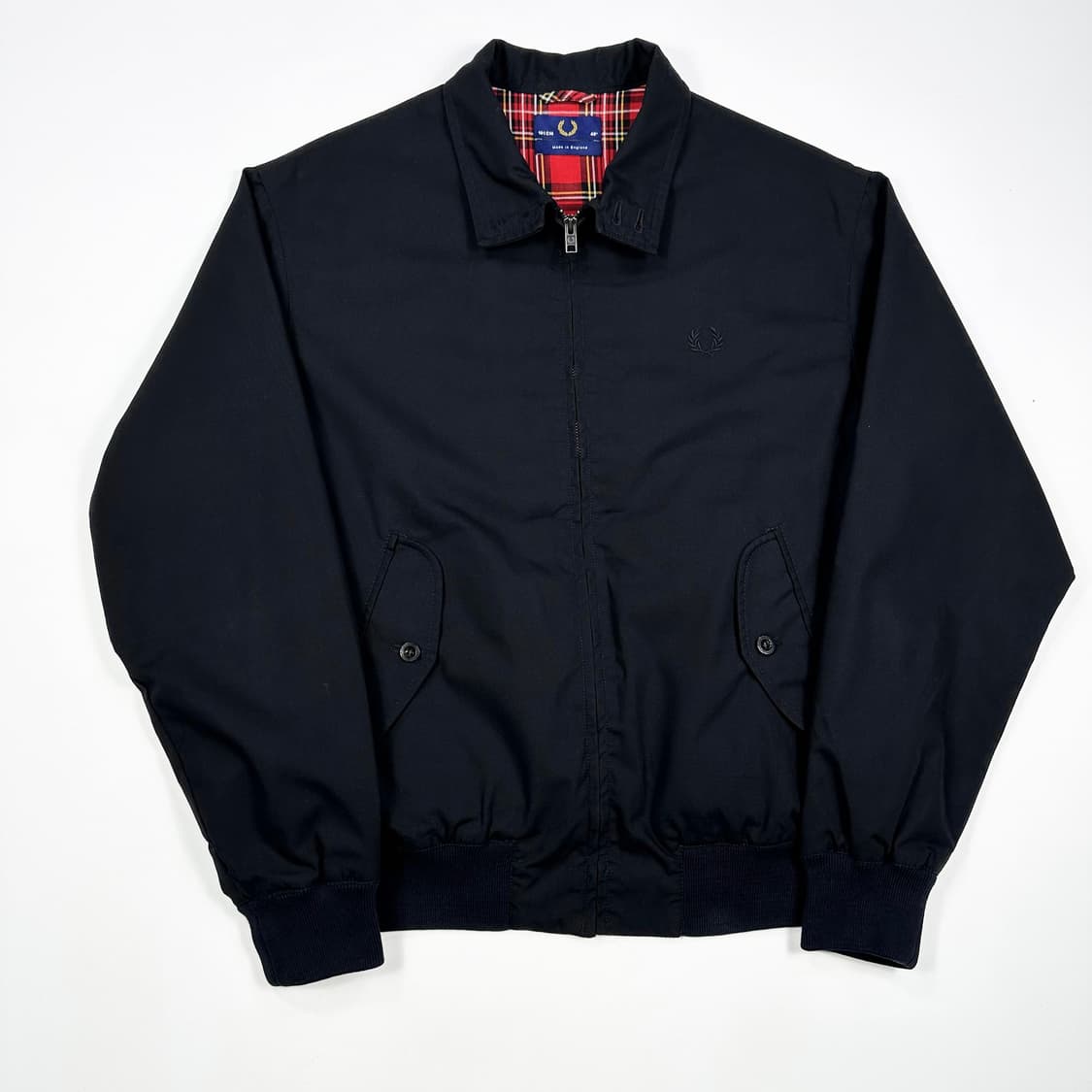 프레드페리 클래식 블랙 바라쿠타 블루종 자켓 (M) 상품이미지2