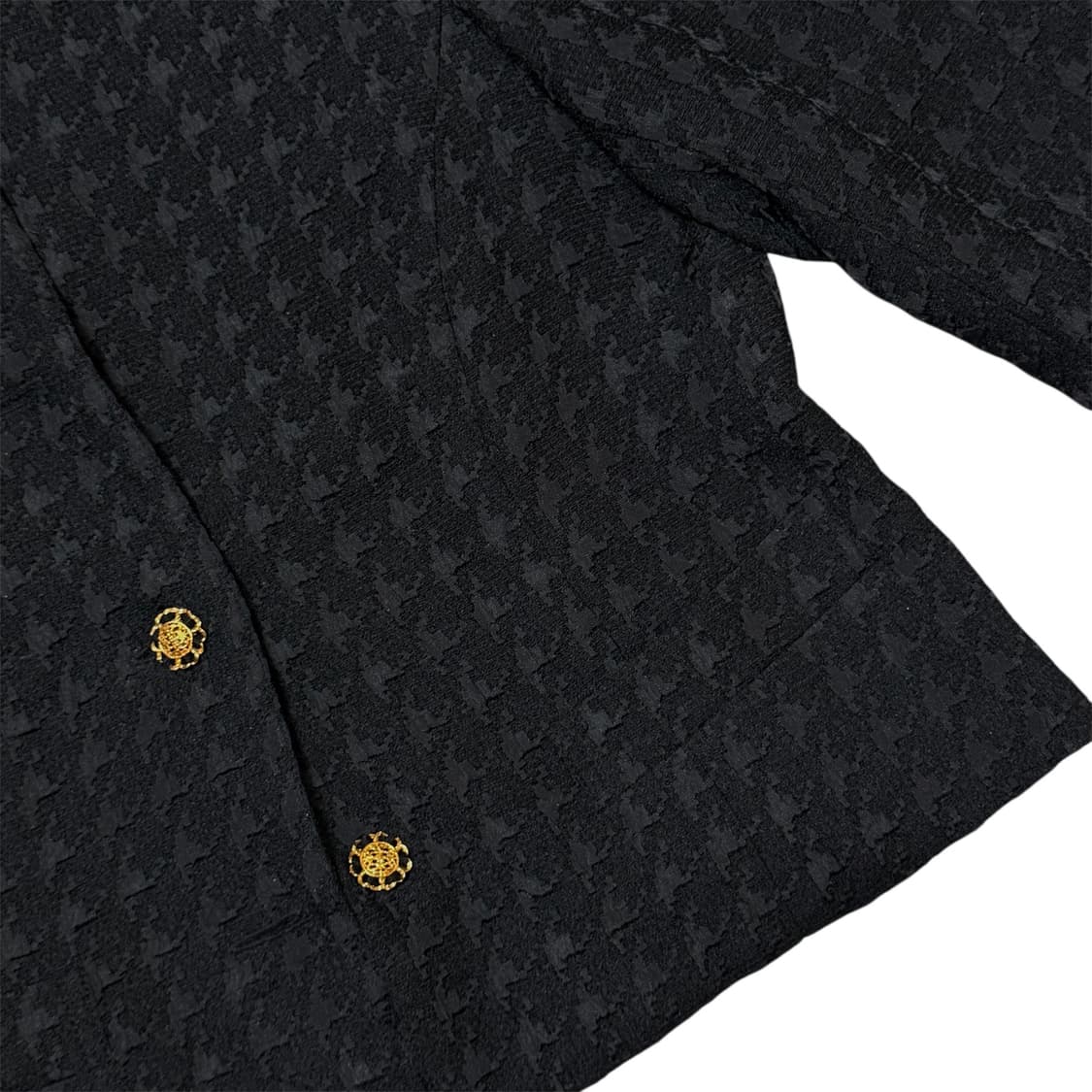 80s 블랙 자카드 투피스 셋업 상품이미지5